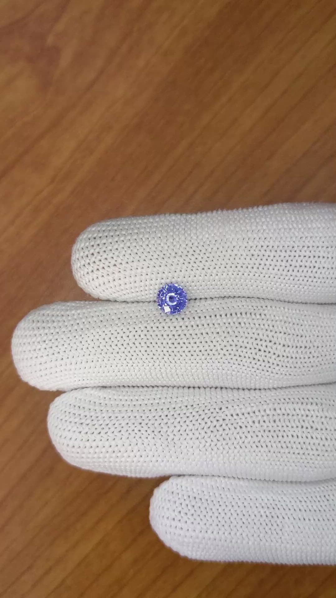 0.77 Ct. Blue Sapphire from Ceylon (Sri Lanka) Size Video