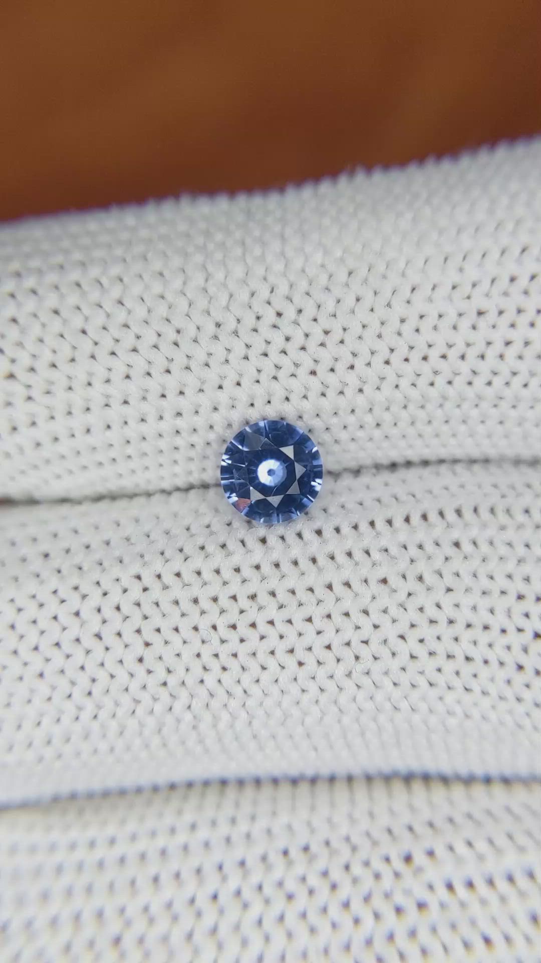 0.77 Ct. Blue Sapphire from Ceylon (Sri Lanka) Size Video