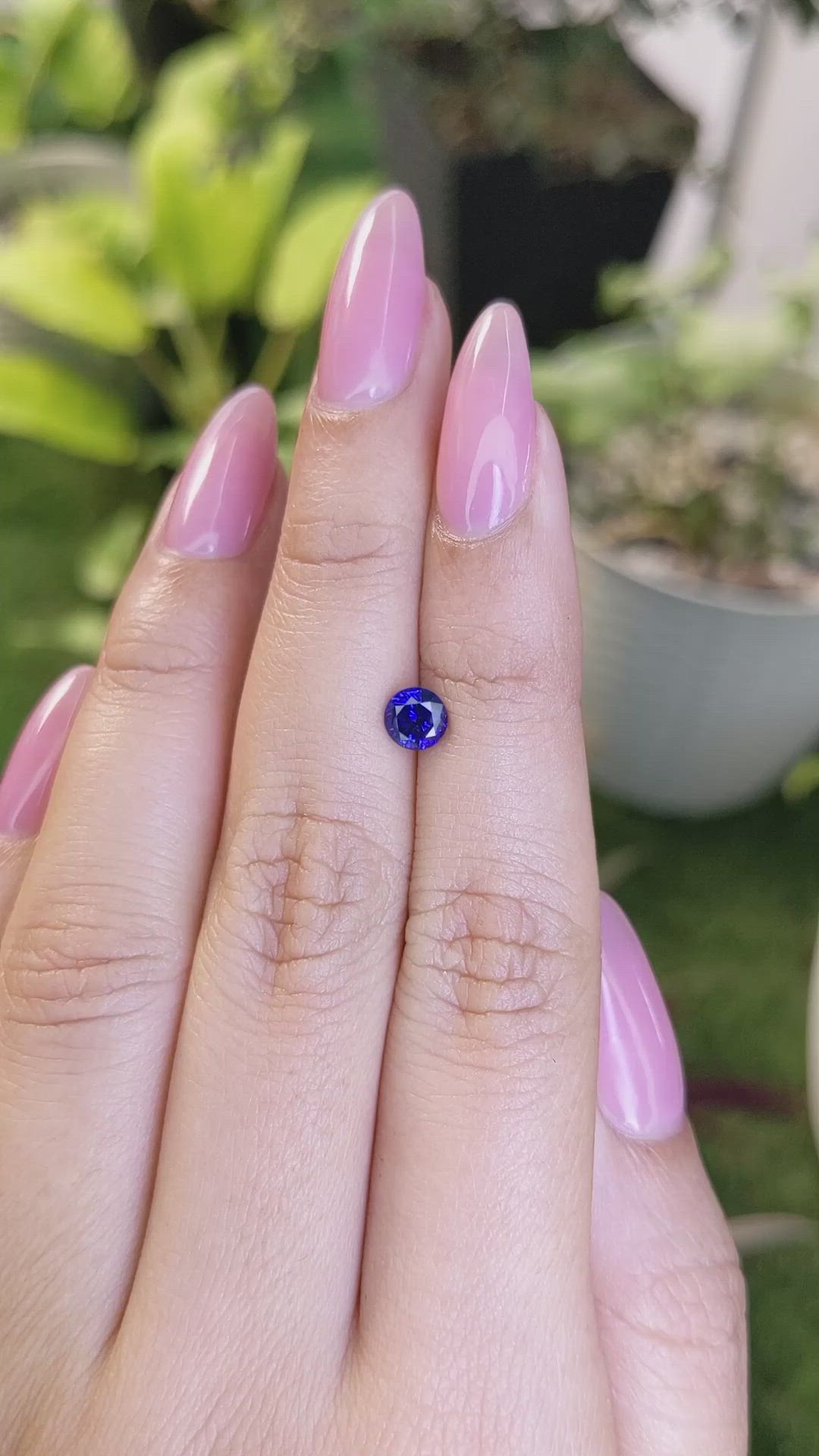 0.72 Ct. Blue Sapphire from Ceylon (Sri Lanka) Size Video