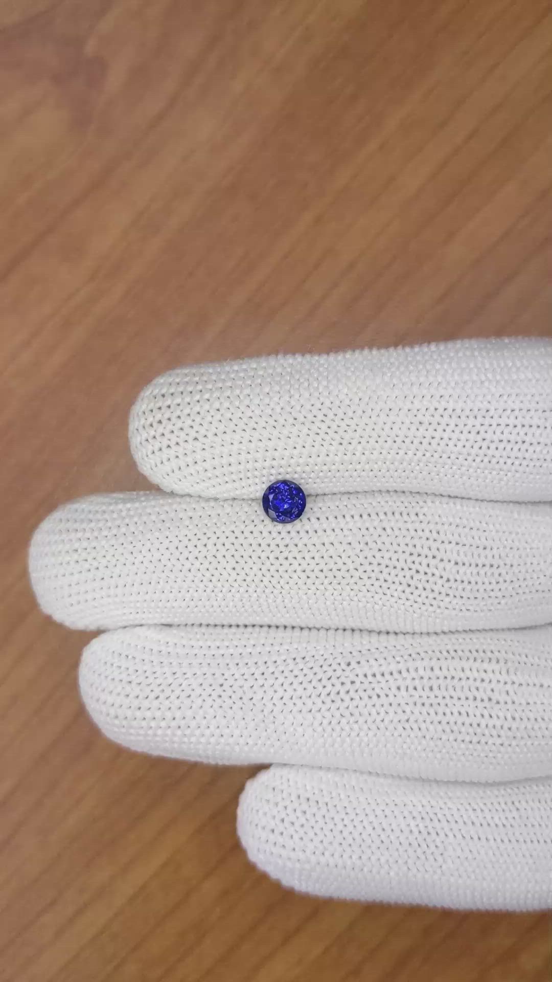 0.72 Ct. Blue Sapphire from Ceylon (Sri Lanka) Size Video