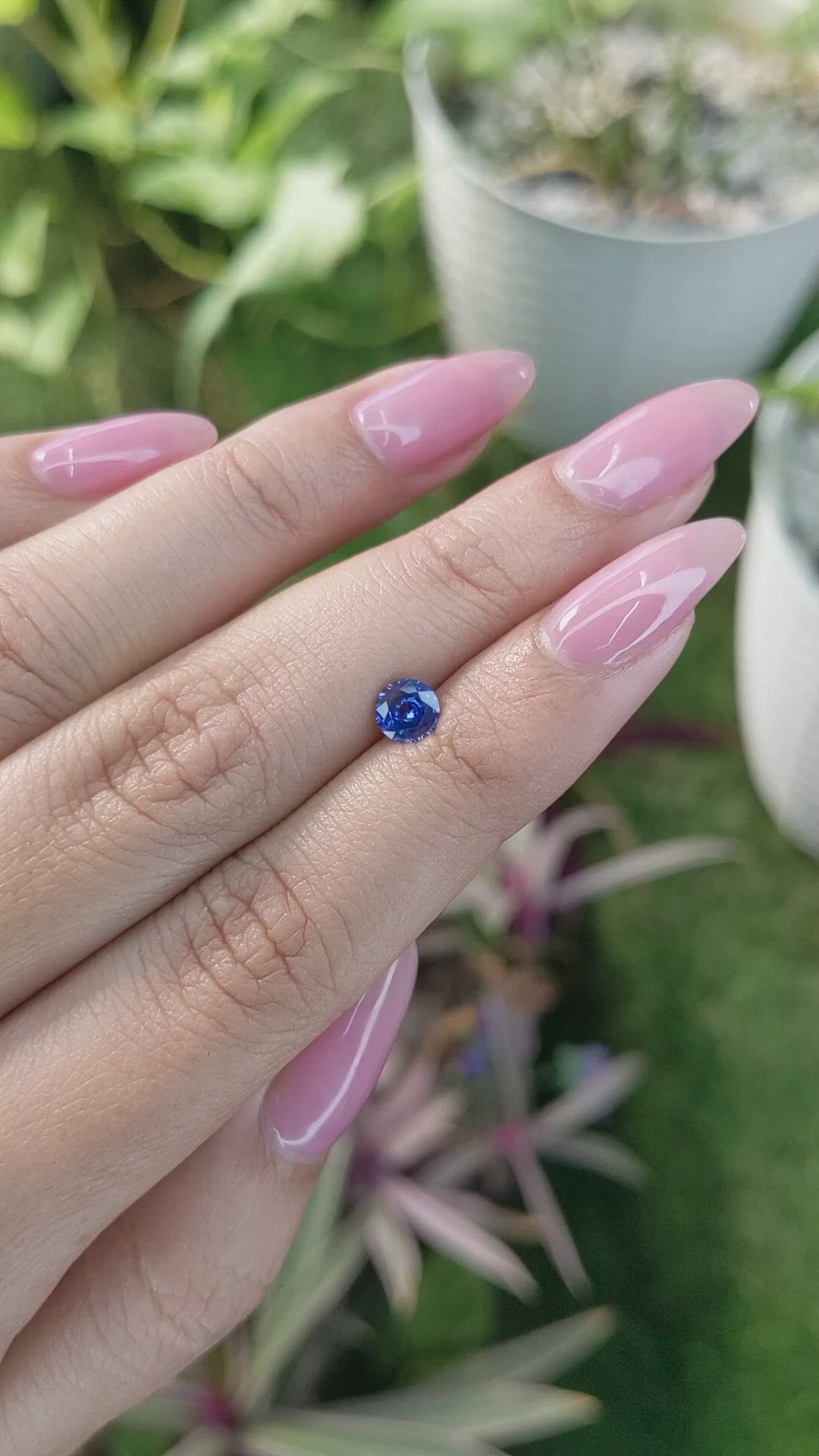 0.61 Ct. Blue Sapphire from Ceylon (Sri Lanka) Size Video