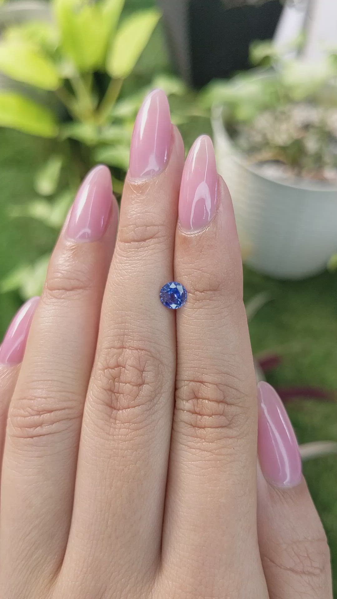 0.61 Ct. Blue Sapphire from Ceylon (Sri Lanka) Size Video
