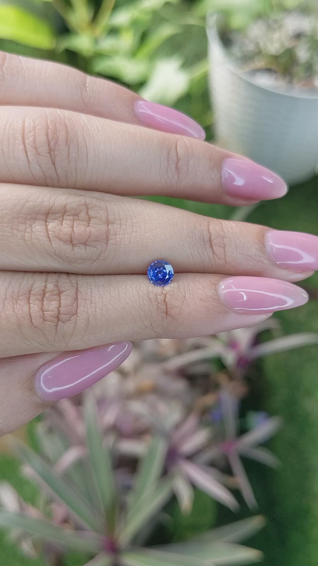 0.61 Ct. Blue Sapphire from Ceylon (Sri Lanka) Size Video