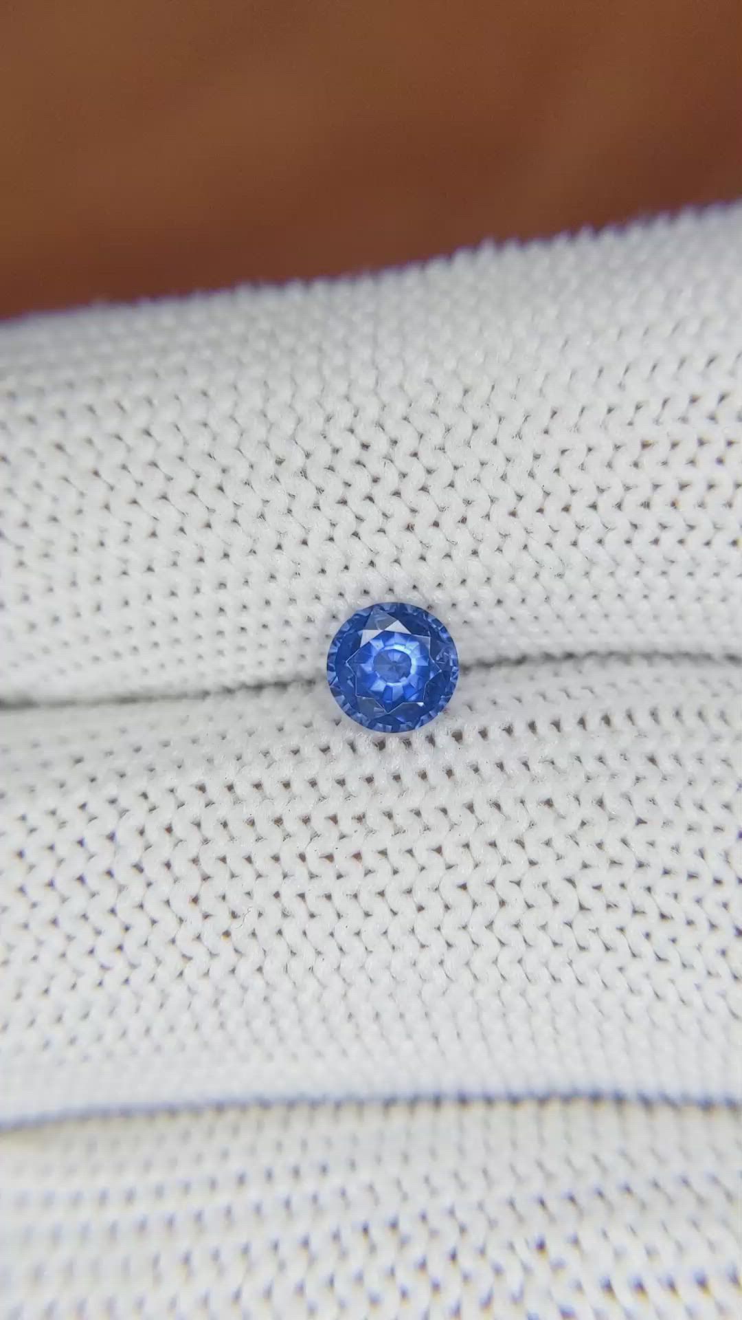 0.61 Ct. Blue Sapphire from Ceylon (Sri Lanka) Size Video