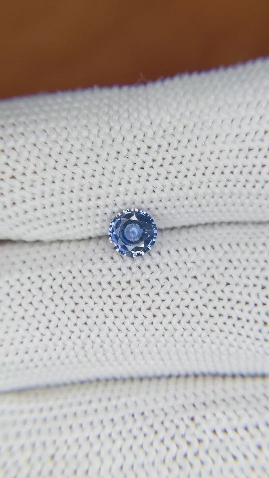 0.61 Ct. Blue Sapphire from Ceylon (Sri Lanka) Size Video