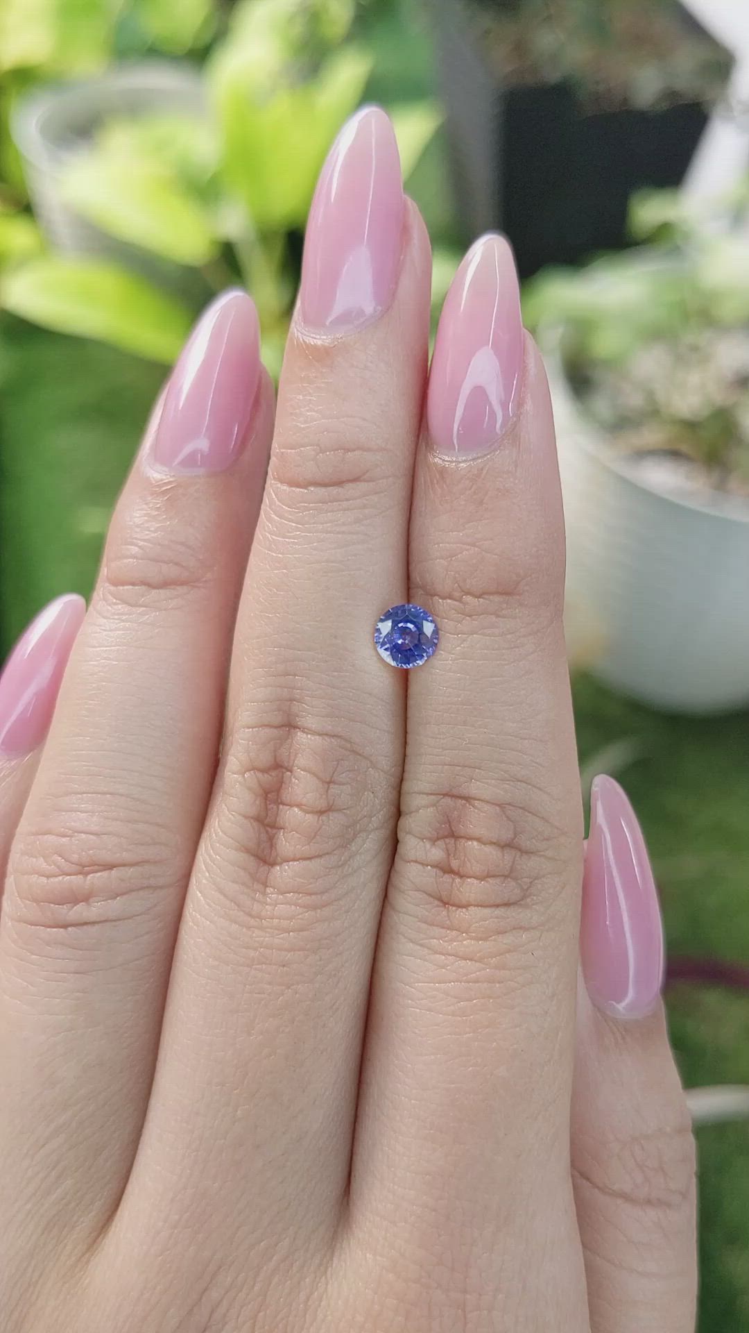 0.65 Ct. Blue Sapphire from Ceylon (Sri Lanka) Size Video