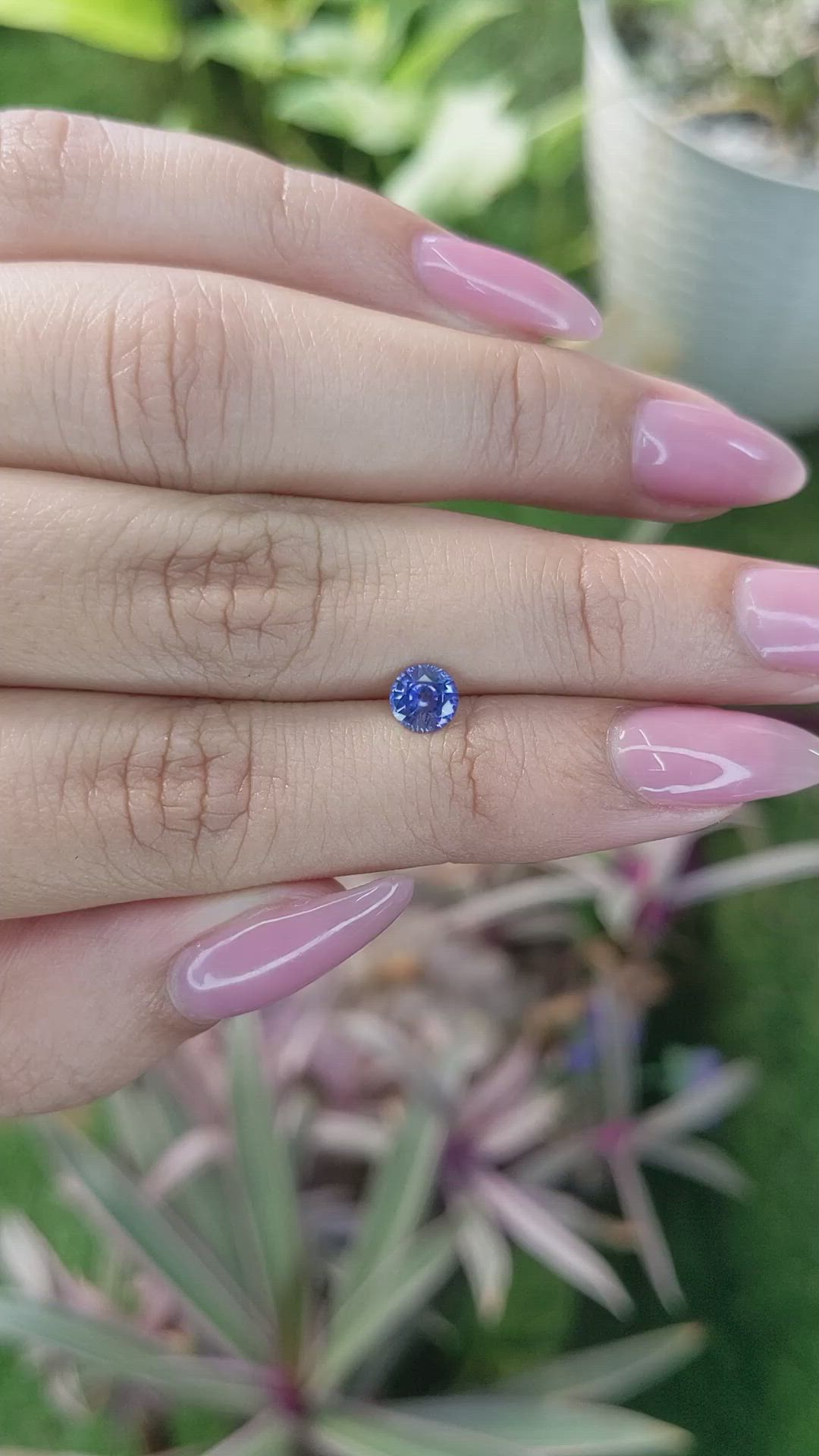 0.65 Ct. Blue Sapphire from Ceylon (Sri Lanka) Size Video