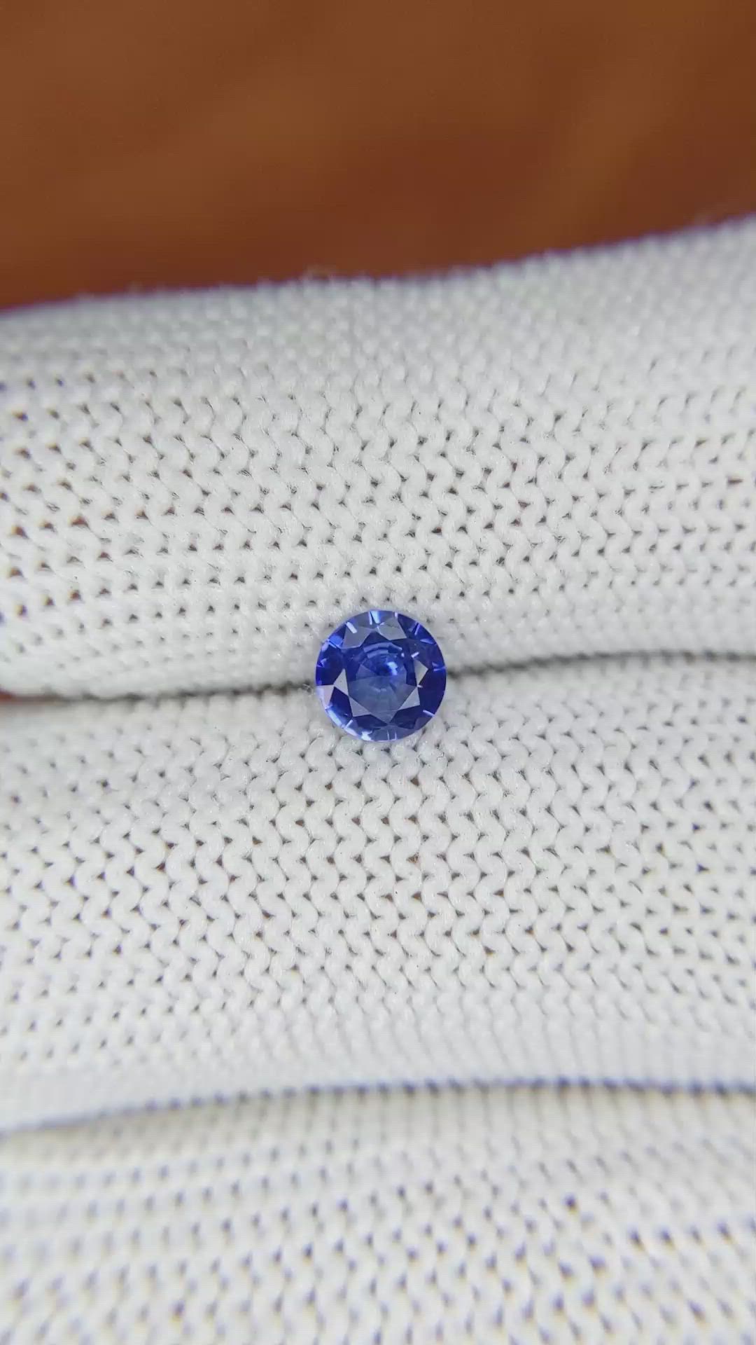0.52 Ct. Blue Sapphire from Ceylon (Sri Lanka) Size Video