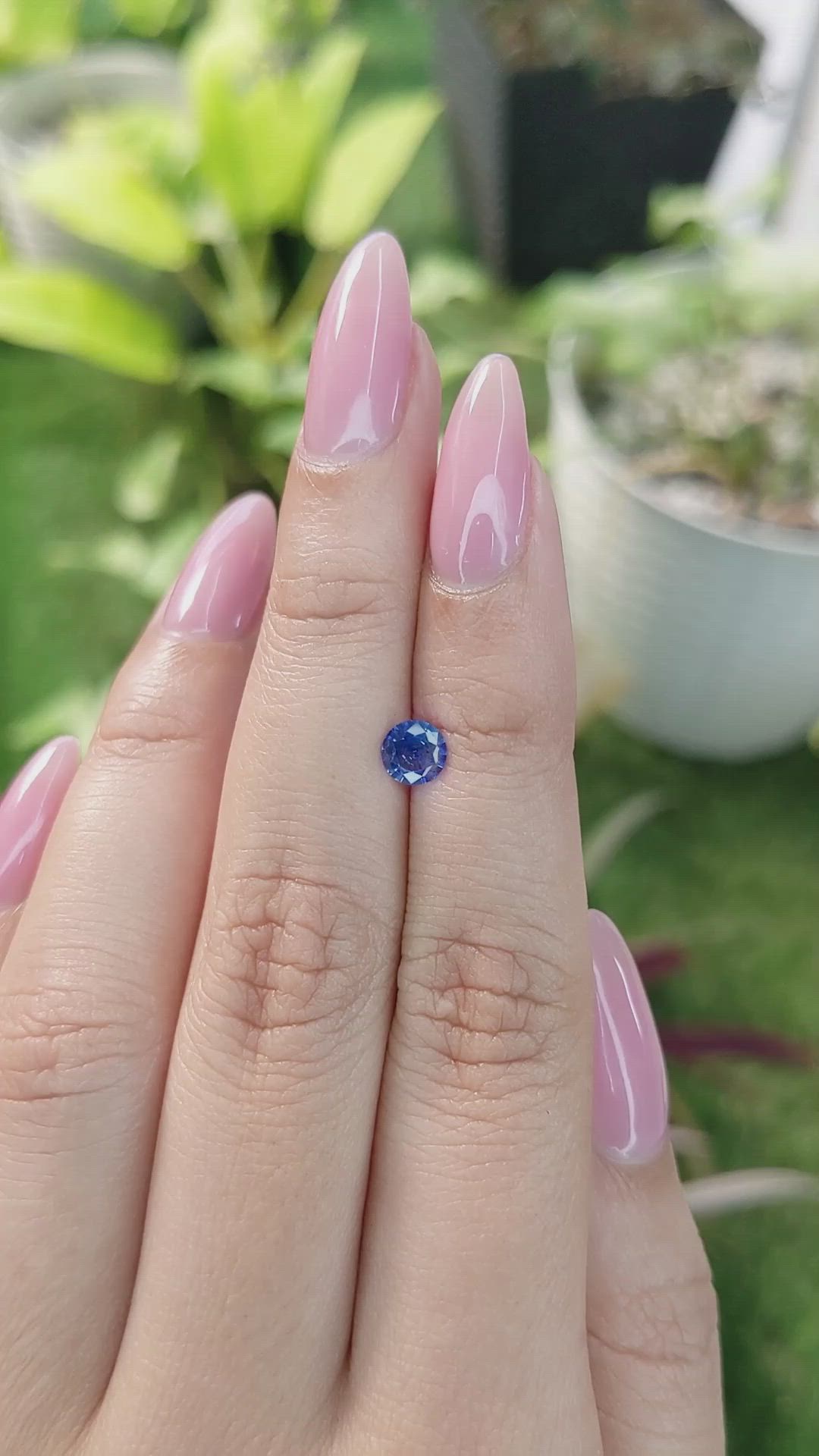 0.52 Ct. Blue Sapphire from Ceylon (Sri Lanka) Size Video