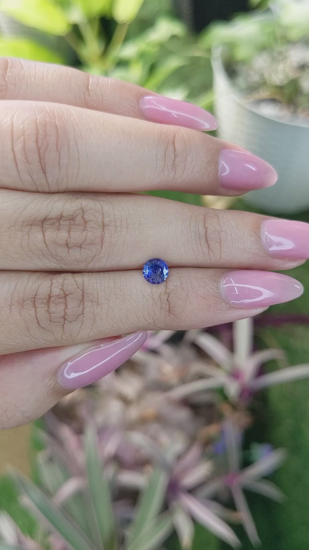 0.52 Ct. Blue Sapphire from Ceylon (Sri Lanka) Size Video