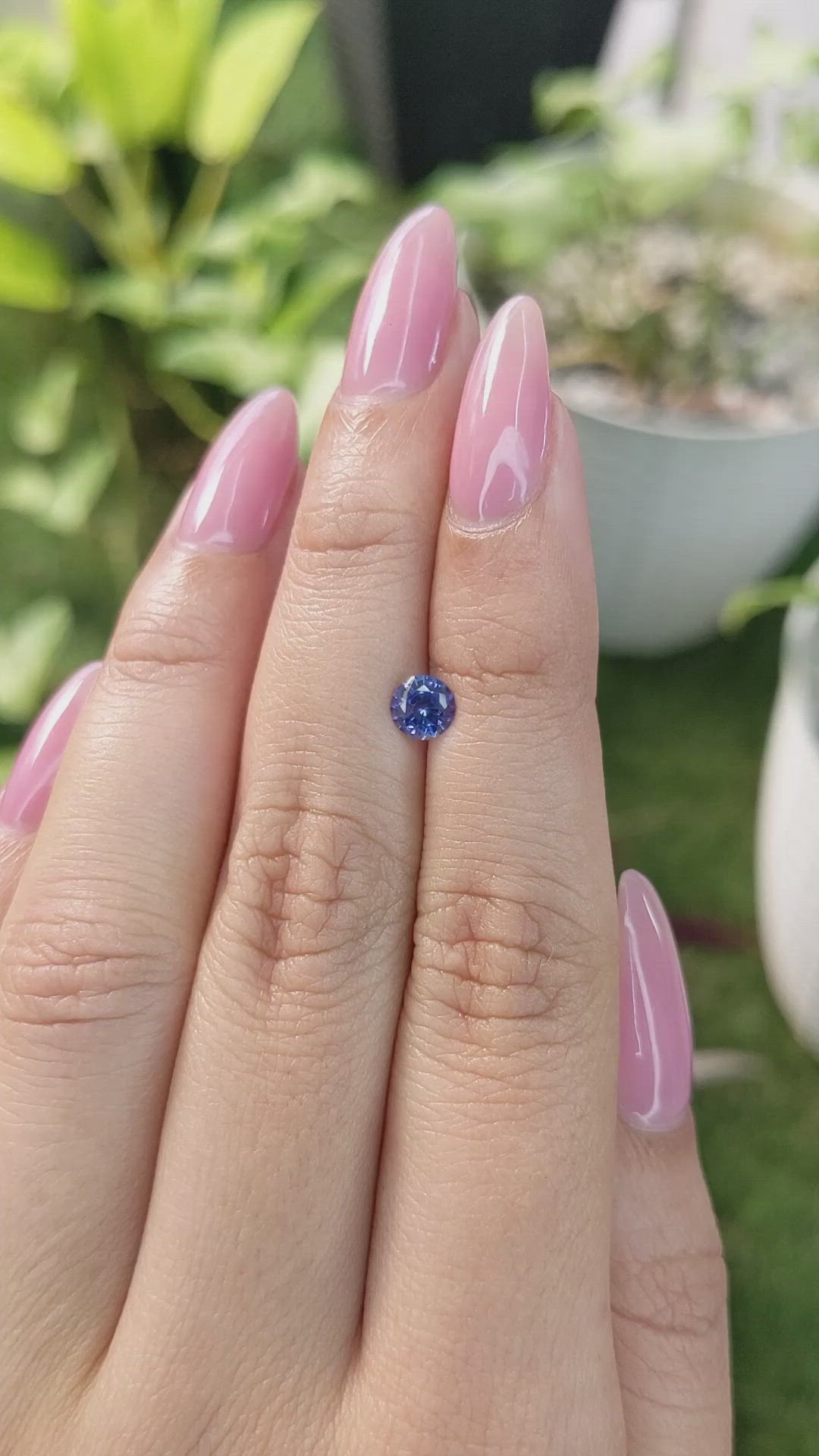0.63 Ct. Blue Sapphire from Ceylon (Sri Lanka) Size Video