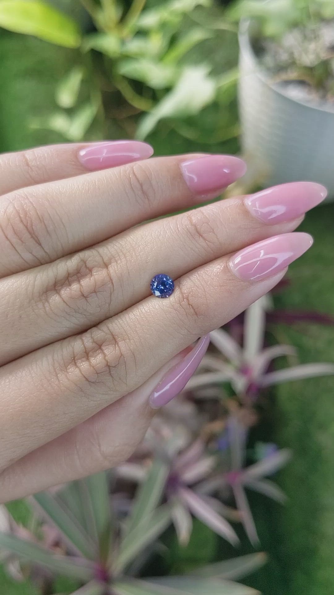 0.63 Ct. Blue Sapphire from Ceylon (Sri Lanka) Size Video