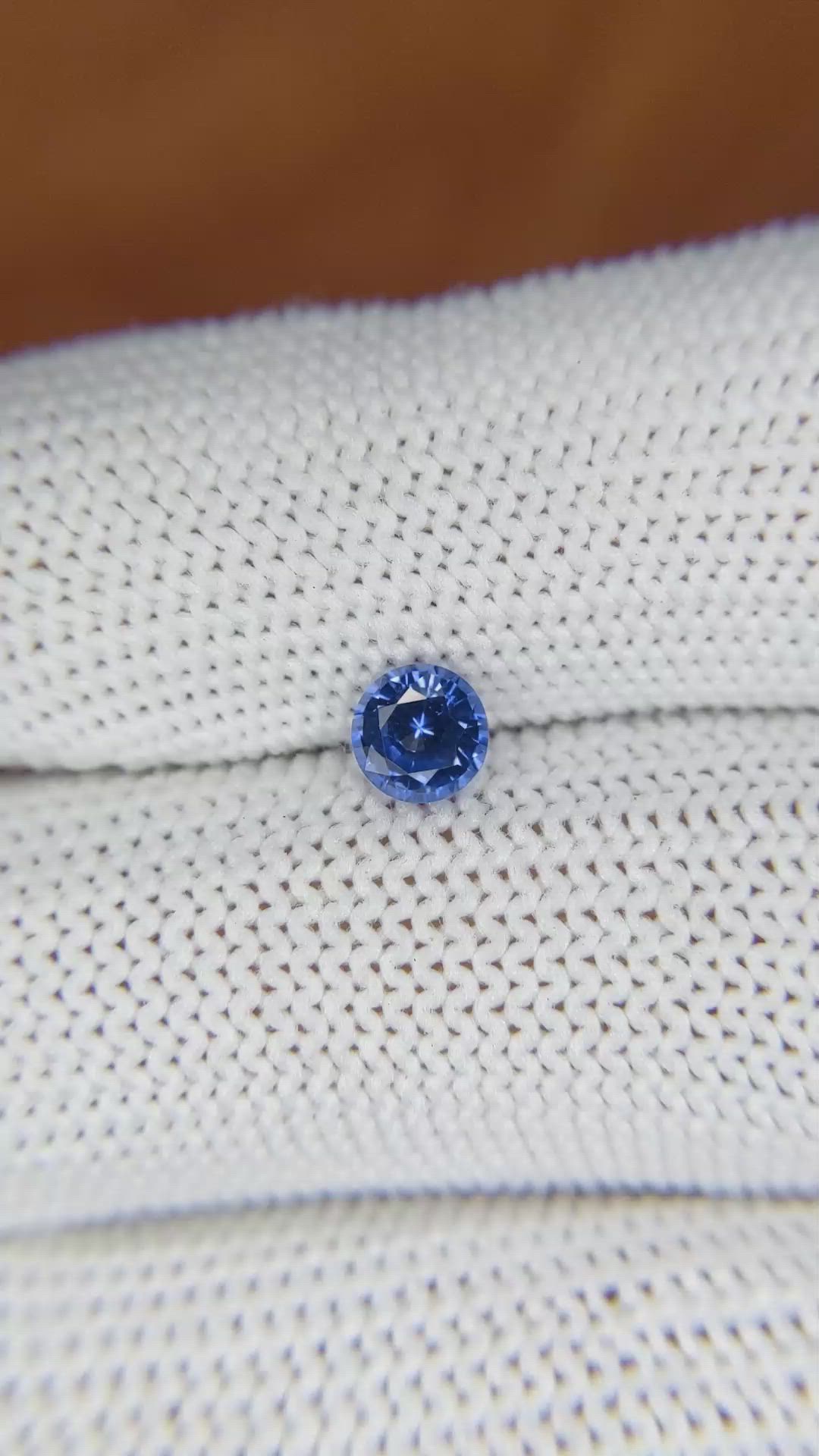 0.63 Ct. Blue Sapphire from Ceylon (Sri Lanka) Size Video