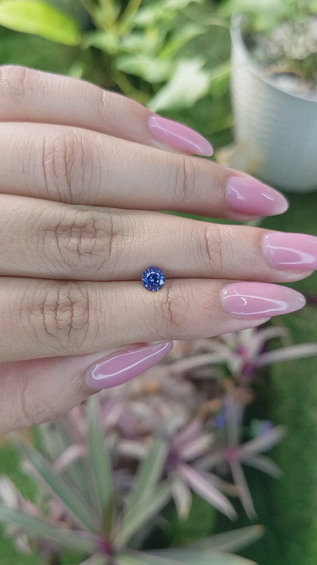 0.63 Ct. Blue Sapphire from Ceylon (Sri Lanka) Size Video