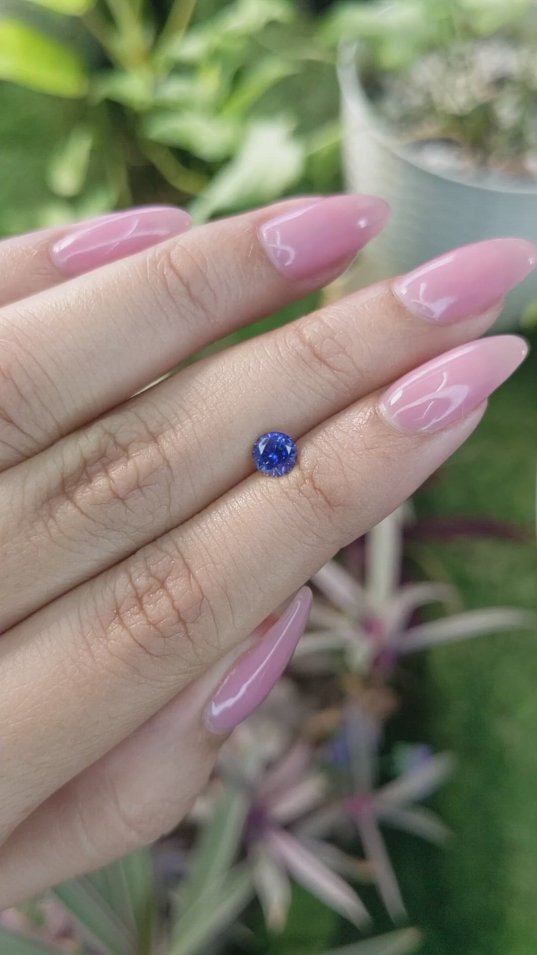 0.67 Ct. Blue Sapphire from Ceylon (Sri Lanka) Size Video