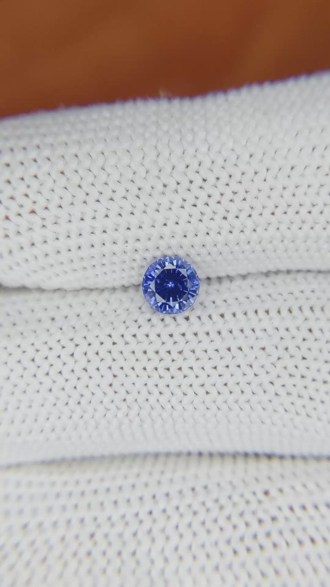 0.67 Ct. Blue Sapphire from Ceylon (Sri Lanka) Size Video