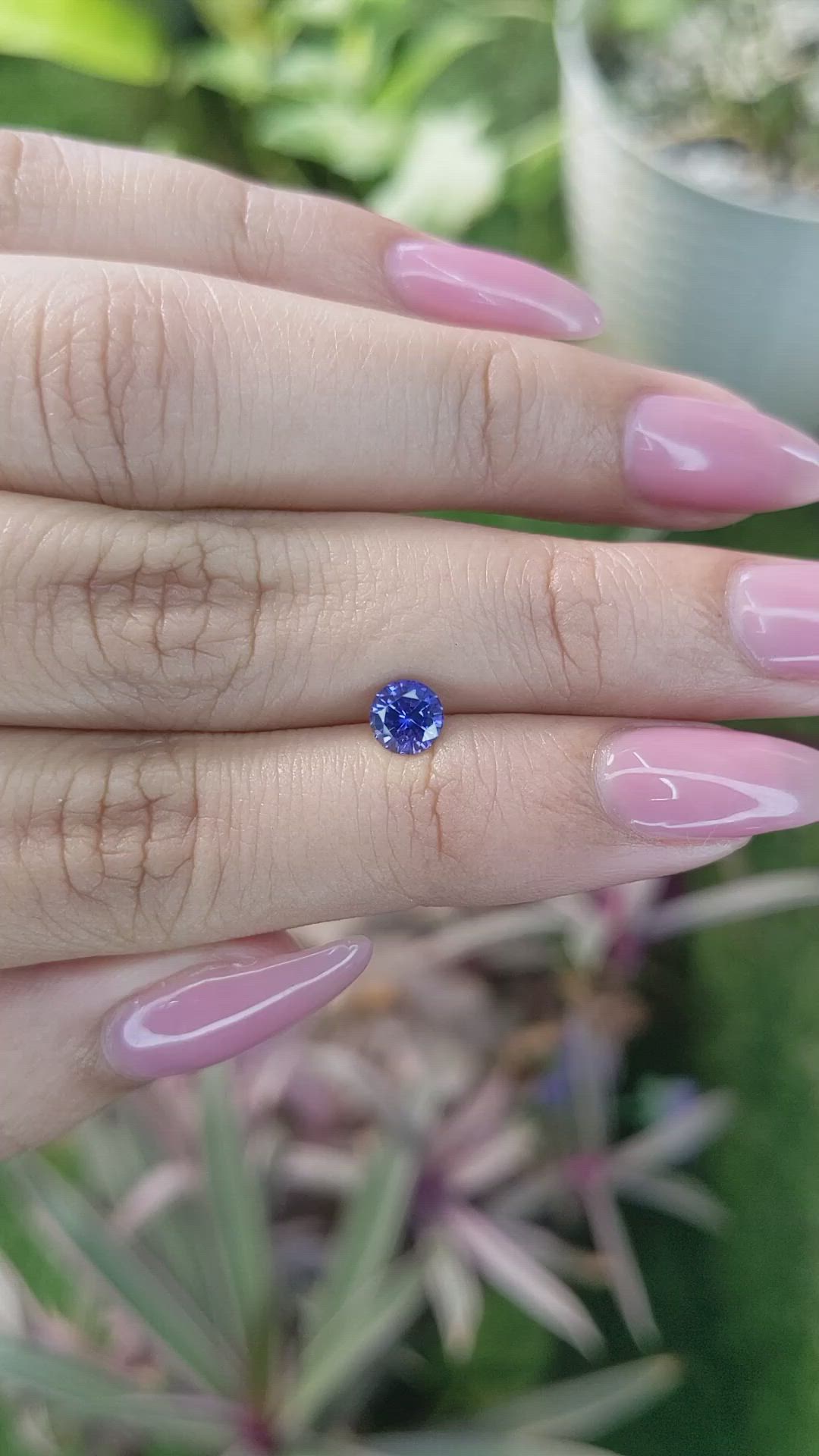 0.67 Ct. Blue Sapphire from Ceylon (Sri Lanka) Size Video