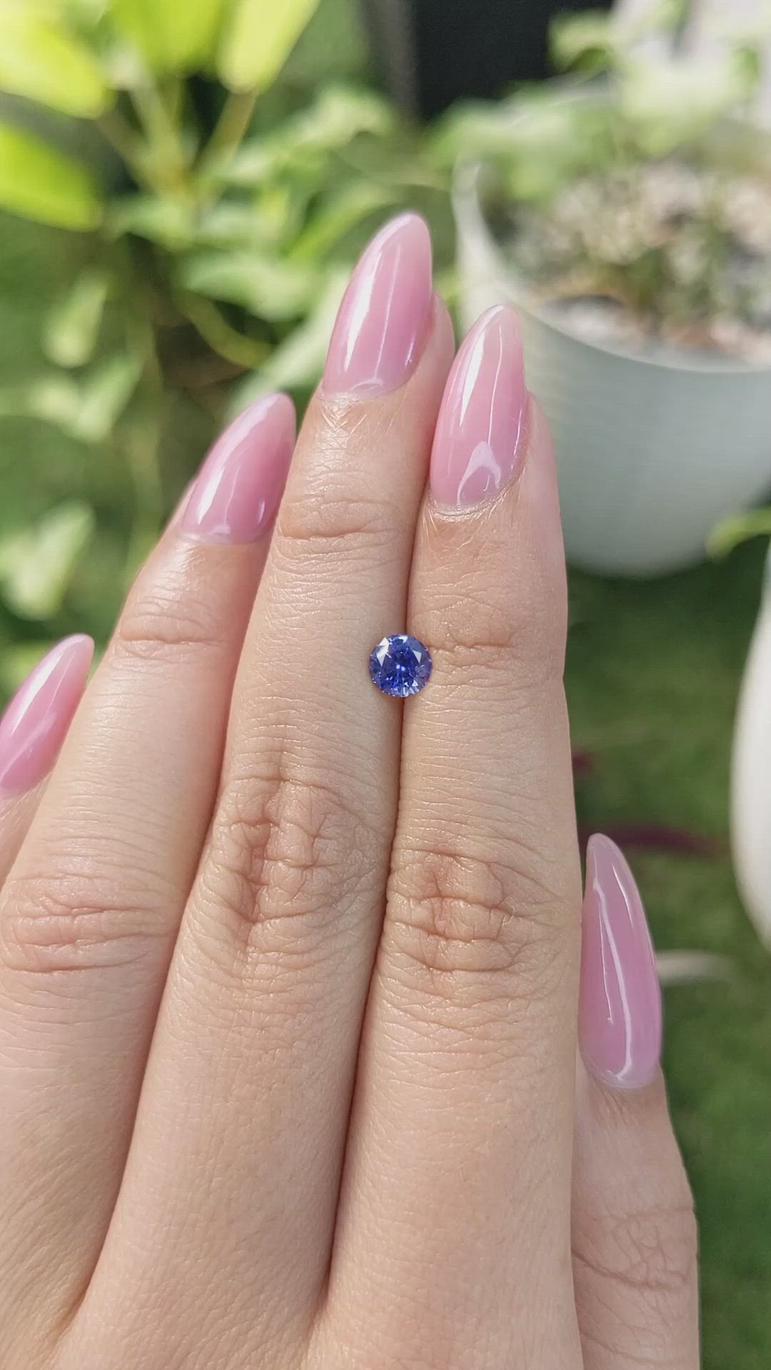 0.67 Ct. Blue Sapphire from Ceylon (Sri Lanka) Size Video