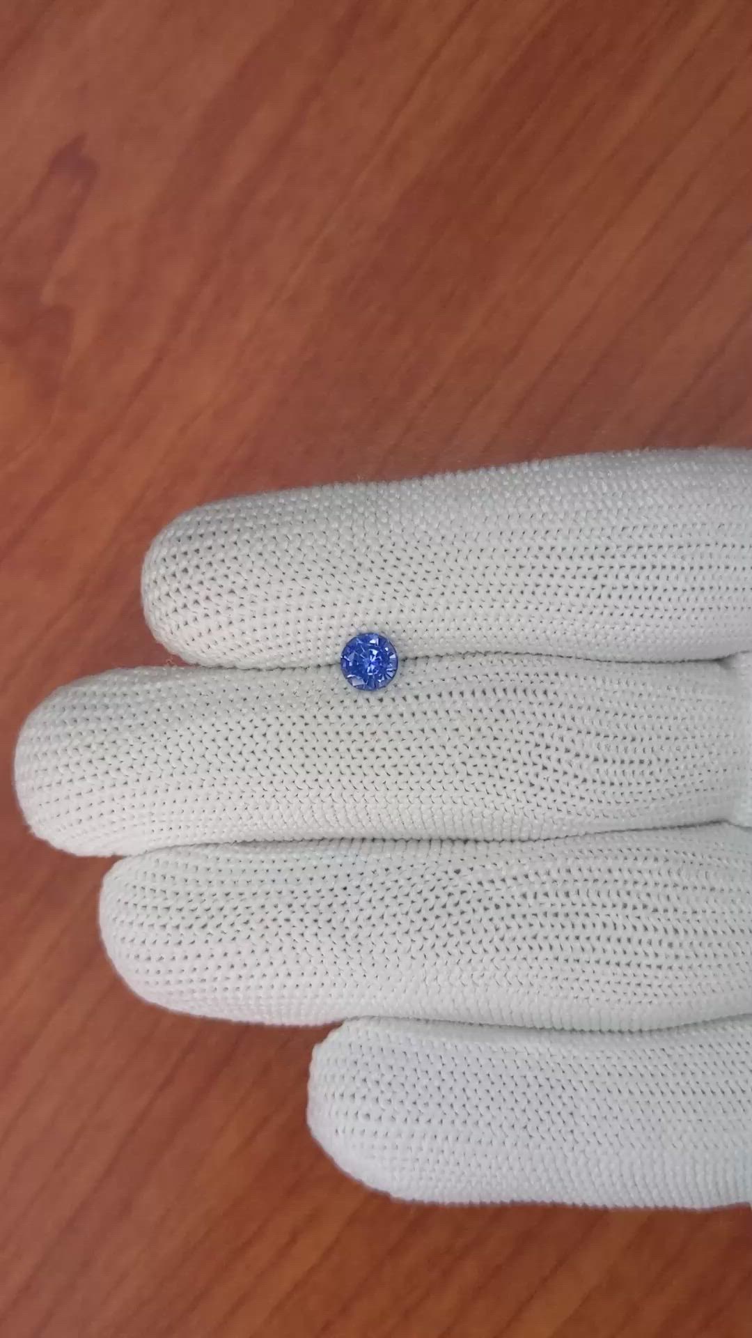 0.67 Ct. Blue Sapphire from Ceylon (Sri Lanka) Size Video