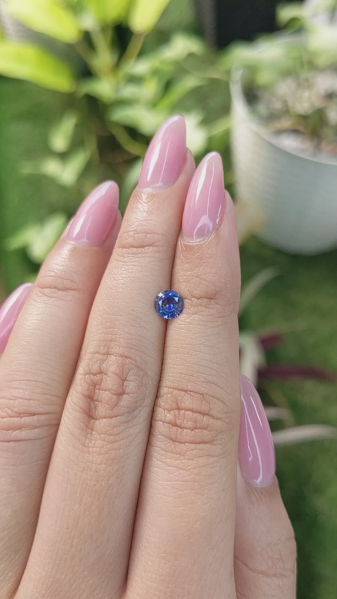0.64 Ct. Blue Sapphire from Ceylon (Sri Lanka) Size Video