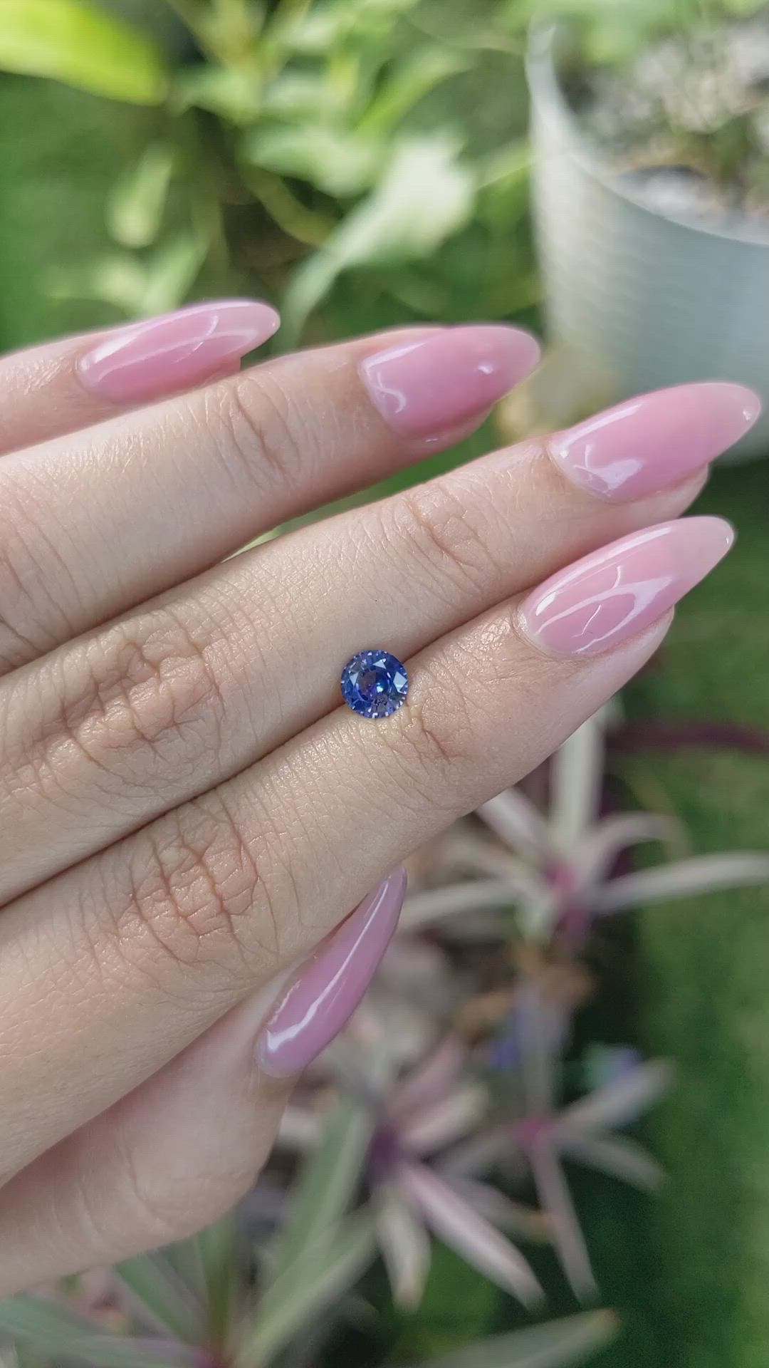 0.64 Ct. Blue Sapphire from Ceylon (Sri Lanka) Size Video