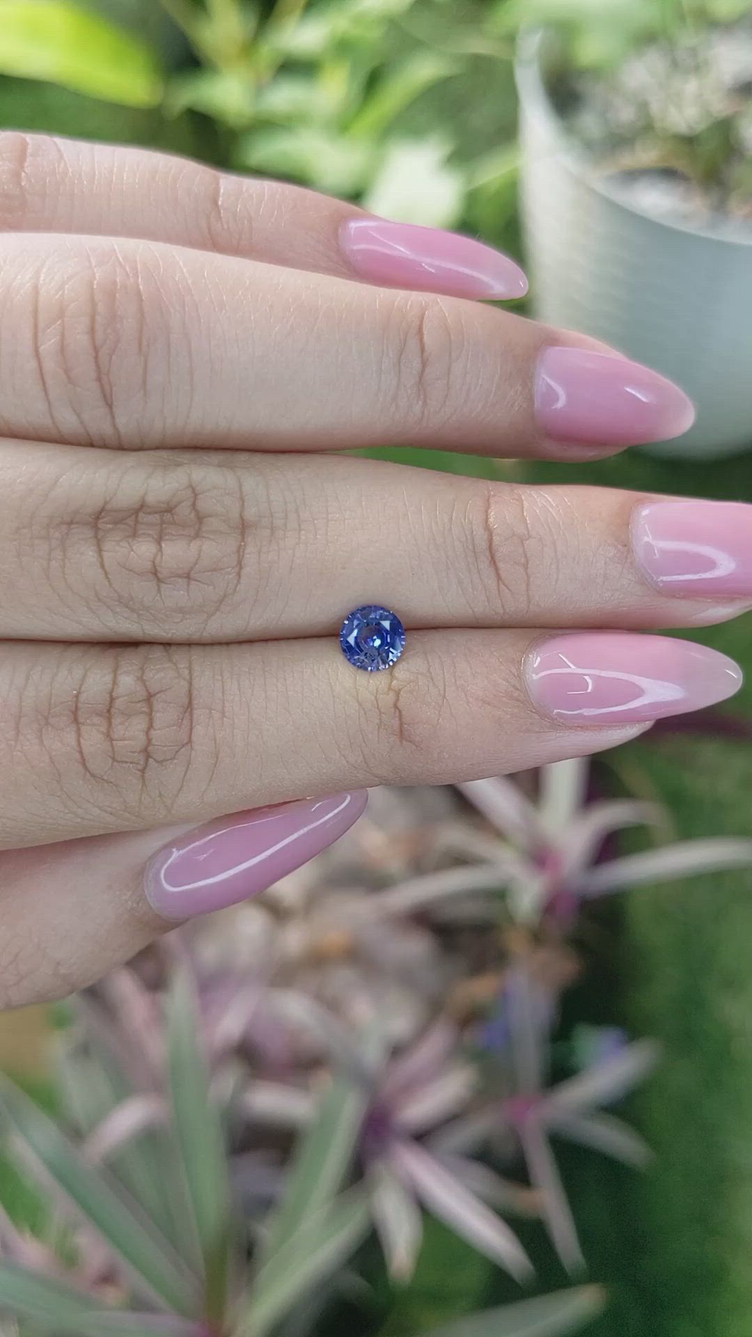 0.64 Ct. Blue Sapphire from Ceylon (Sri Lanka) Size Video