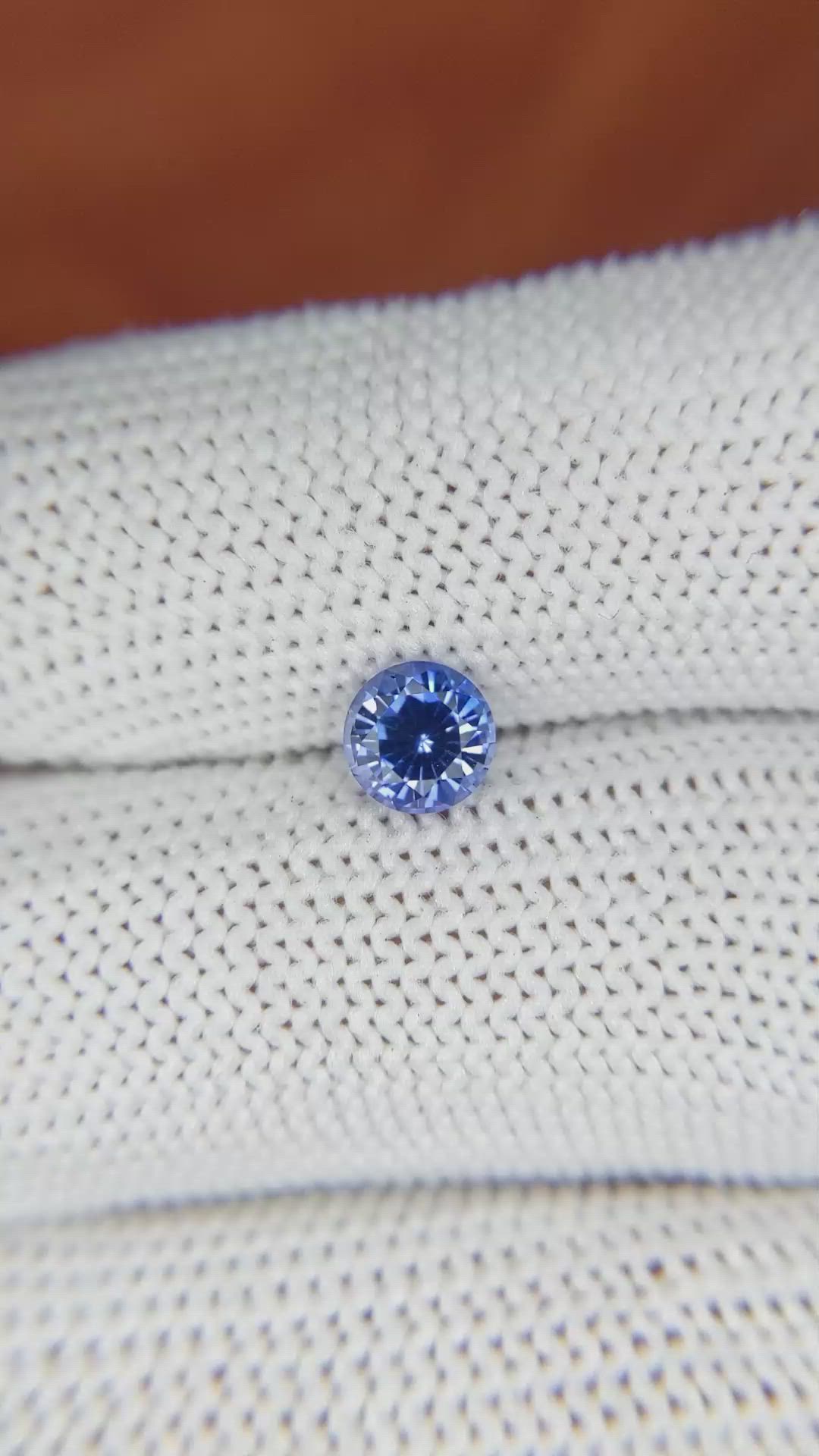 0.78 Ct. Blue Sapphire from Ceylon (Sri Lanka) Size Video
