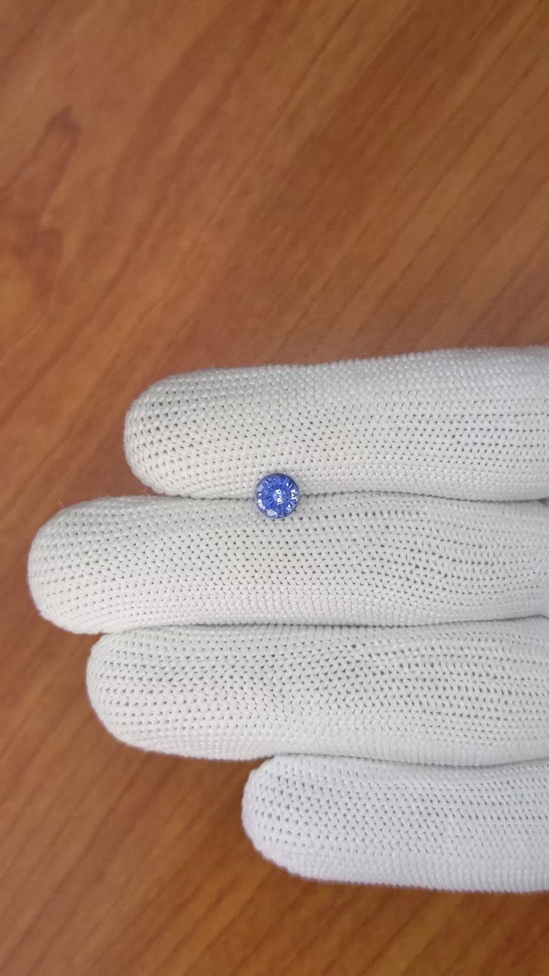 0.78 Ct. Blue Sapphire from Ceylon (Sri Lanka) Size Video