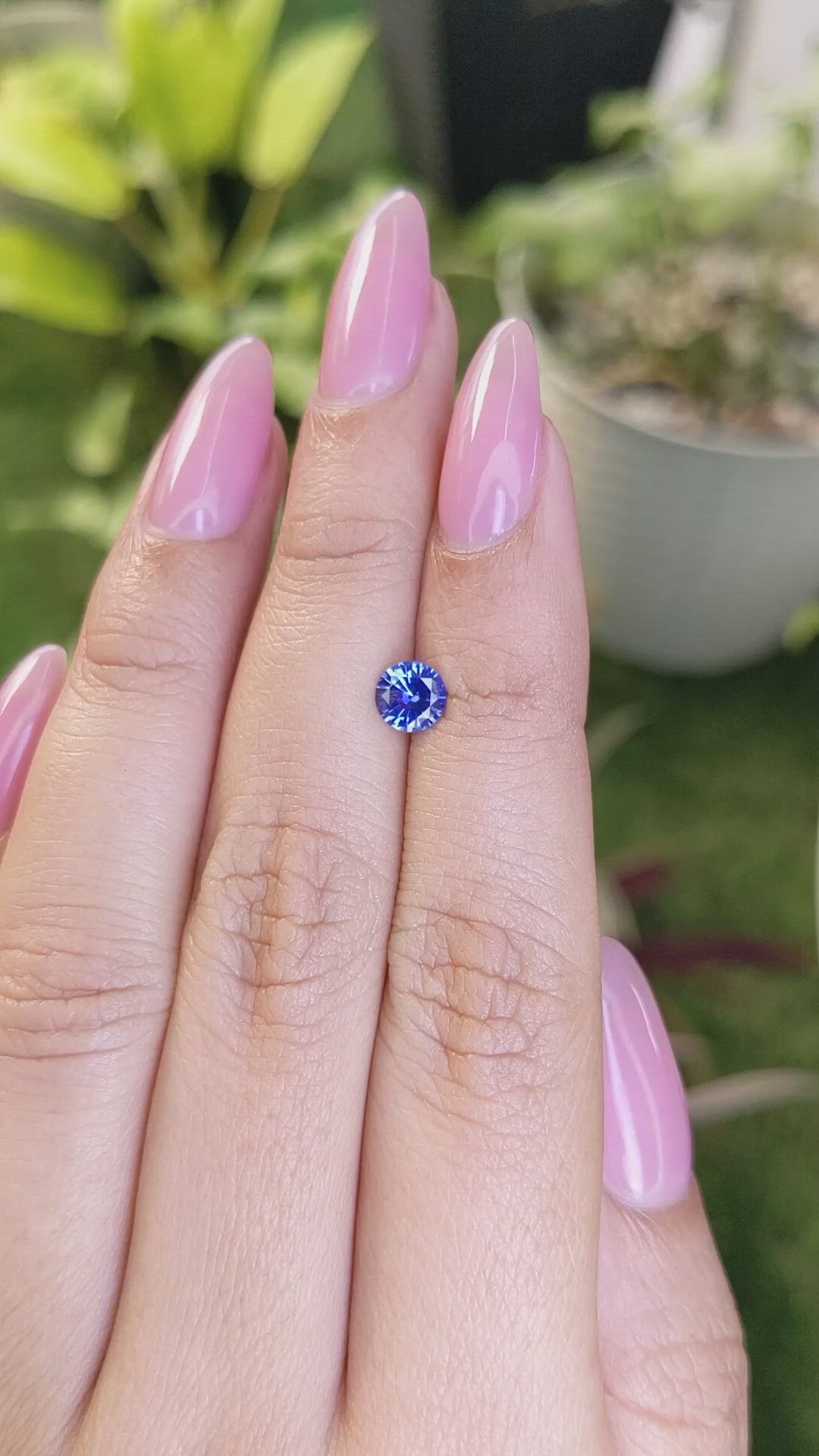 0.60 Ct. Blue Sapphire from Ceylon (Sri Lanka) Size Video