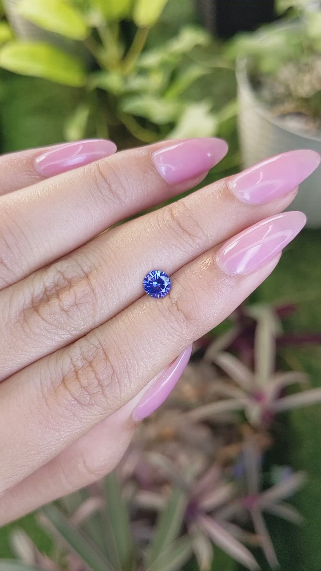 0.60 Ct. Blue Sapphire from Ceylon (Sri Lanka) Size Video
