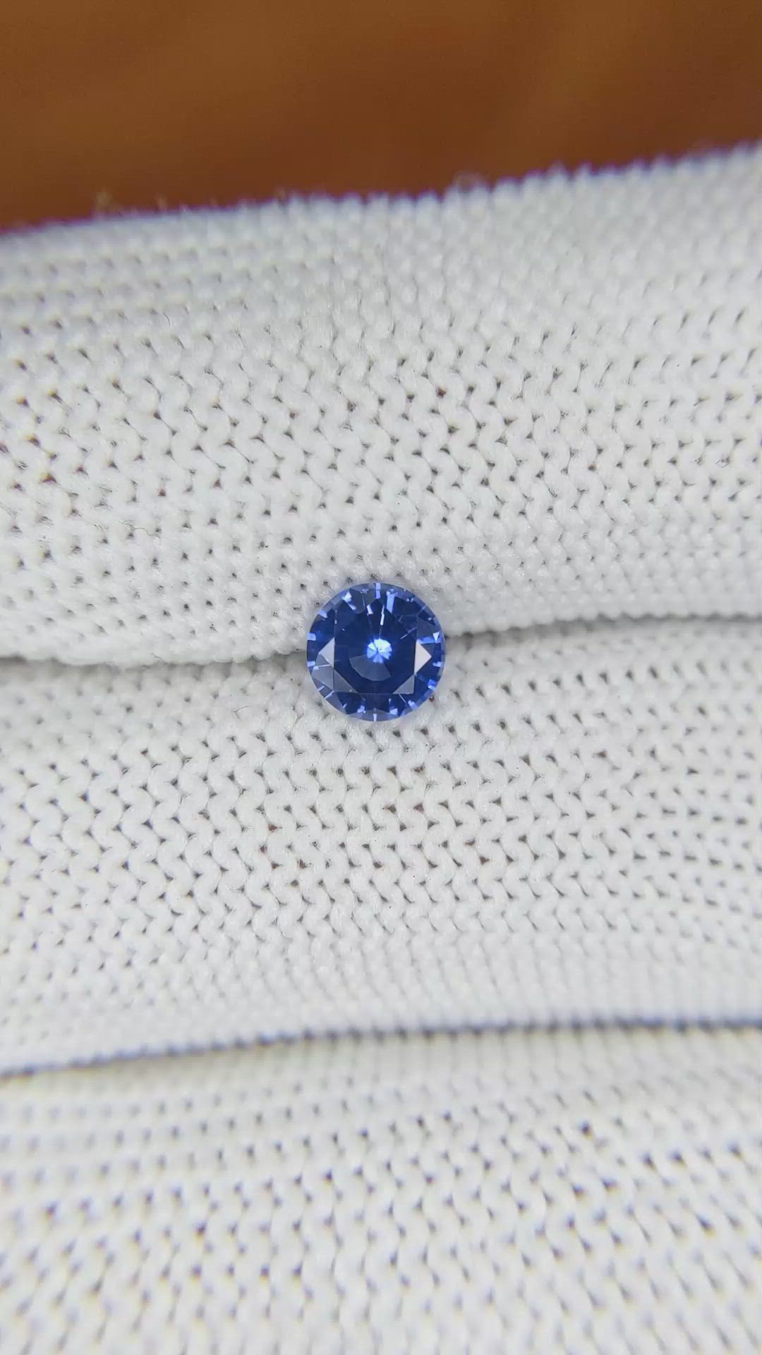 0.60 Ct. Blue Sapphire from Ceylon (Sri Lanka) Size Video