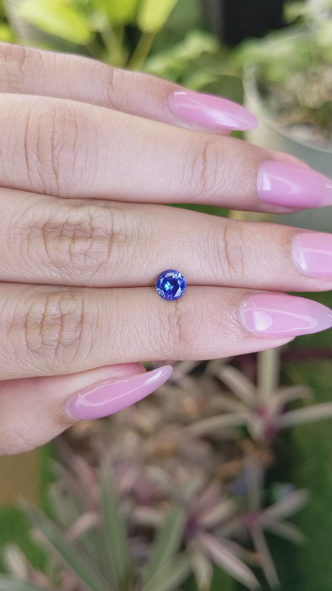 0.60 Ct. Blue Sapphire from Ceylon (Sri Lanka) Size Video
