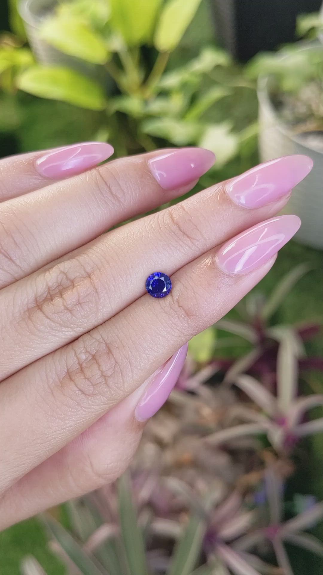 0.59 Ct. Blue Sapphire from Ceylon (Sri Lanka) Size Video