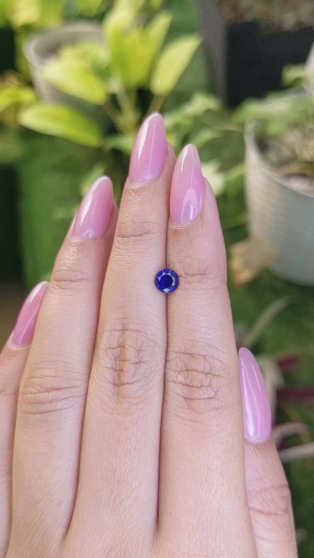0.59 Ct. Blue Sapphire from Ceylon (Sri Lanka) Size Video