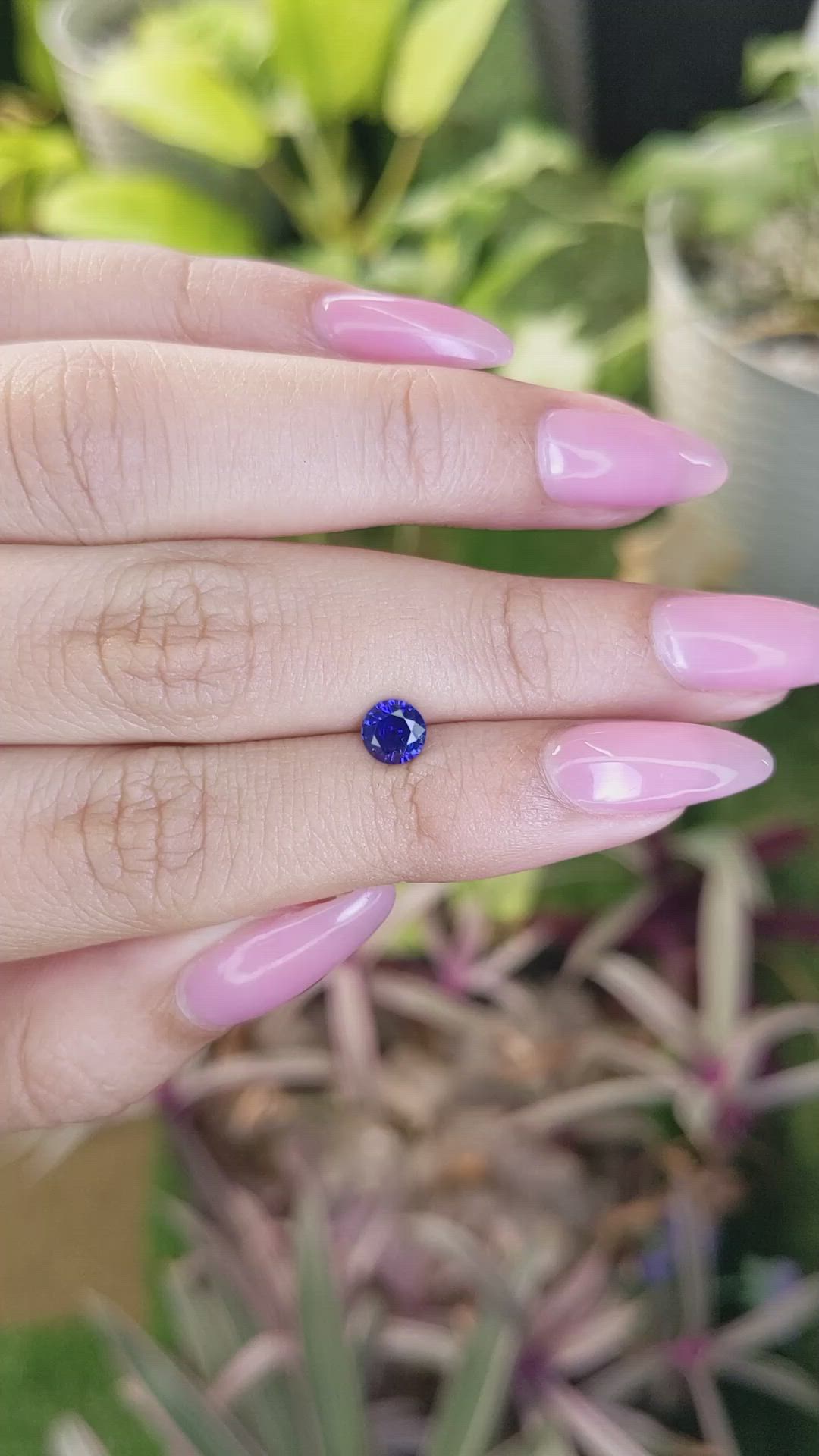 0.59 Ct. Blue Sapphire from Ceylon (Sri Lanka) Size Video