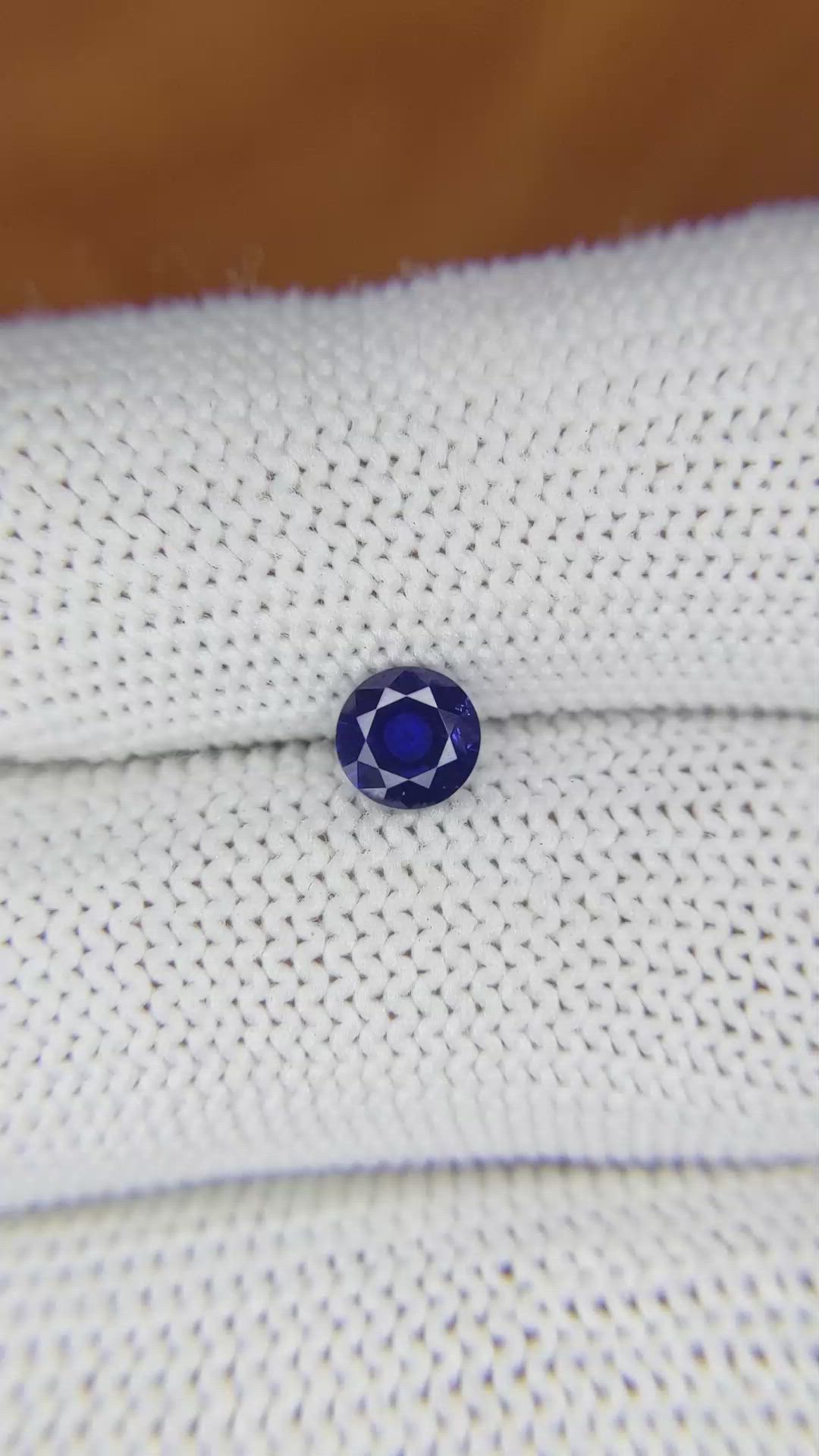 0.59 Ct. Blue Sapphire from Ceylon (Sri Lanka) Size Video