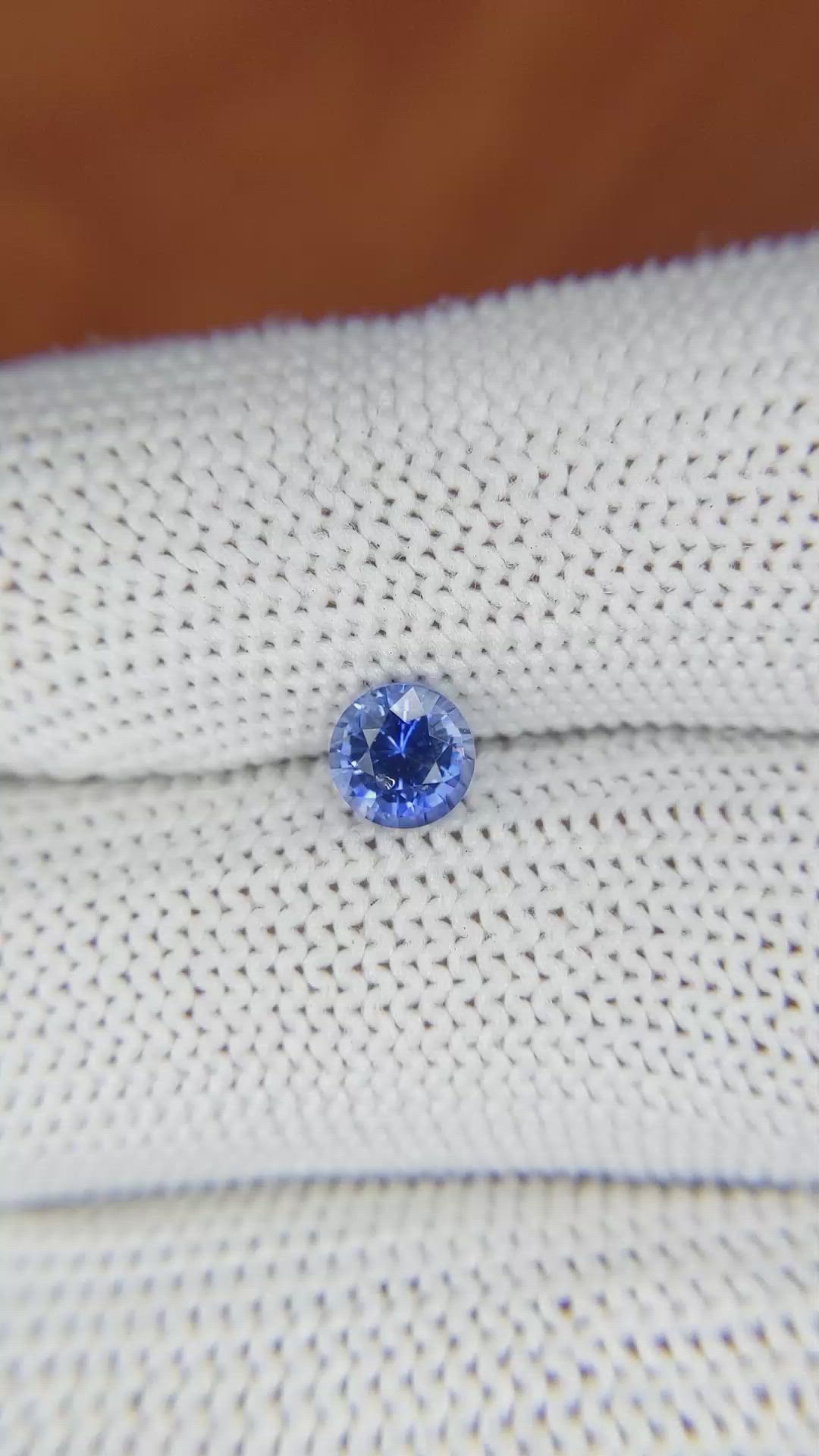 0.79 Ct. Blue Sapphire from Ceylon (Sri Lanka) Size Video