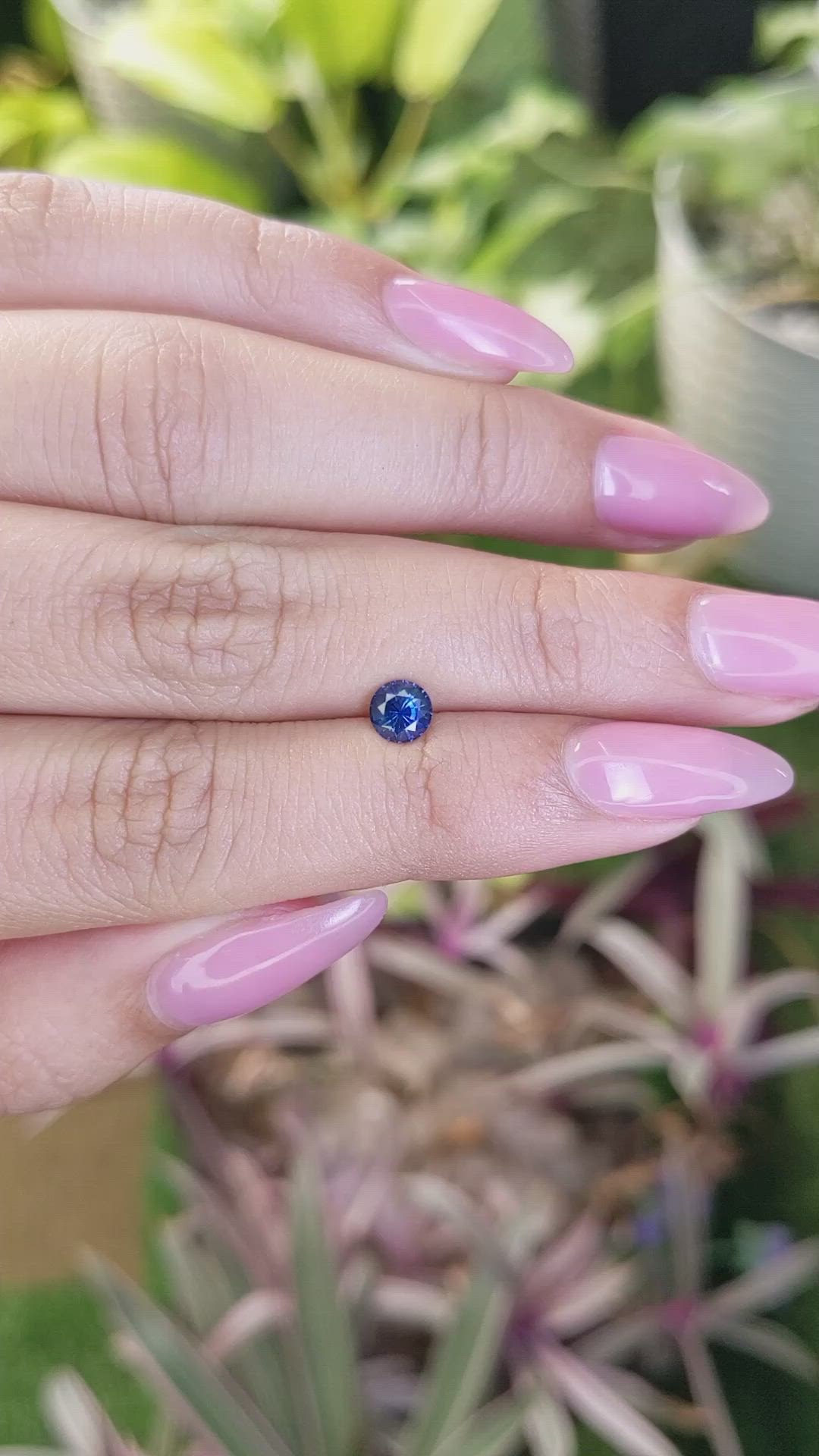 0.65 Ct. Blue Sapphire from Ceylon (Sri Lanka) Size Video