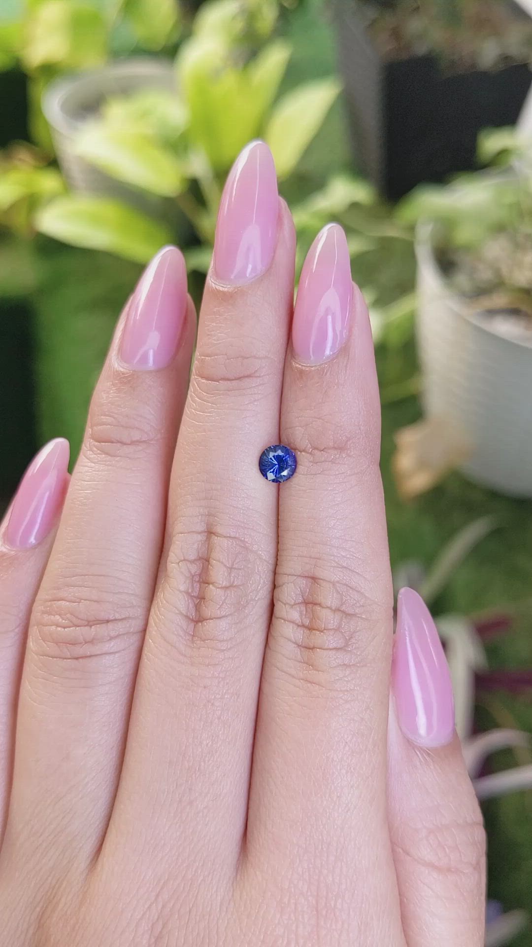0.65 Ct. Blue Sapphire from Ceylon (Sri Lanka) Size Video
