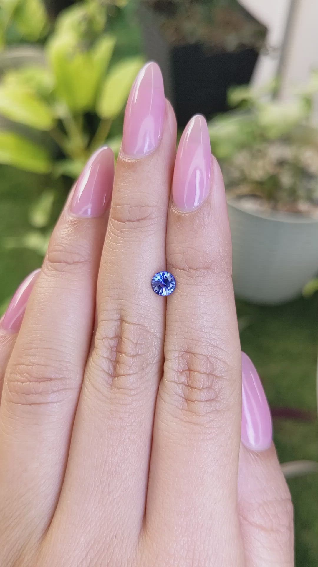 0.59 Ct. Blue Sapphire from Ceylon (Sri Lanka) Size Video