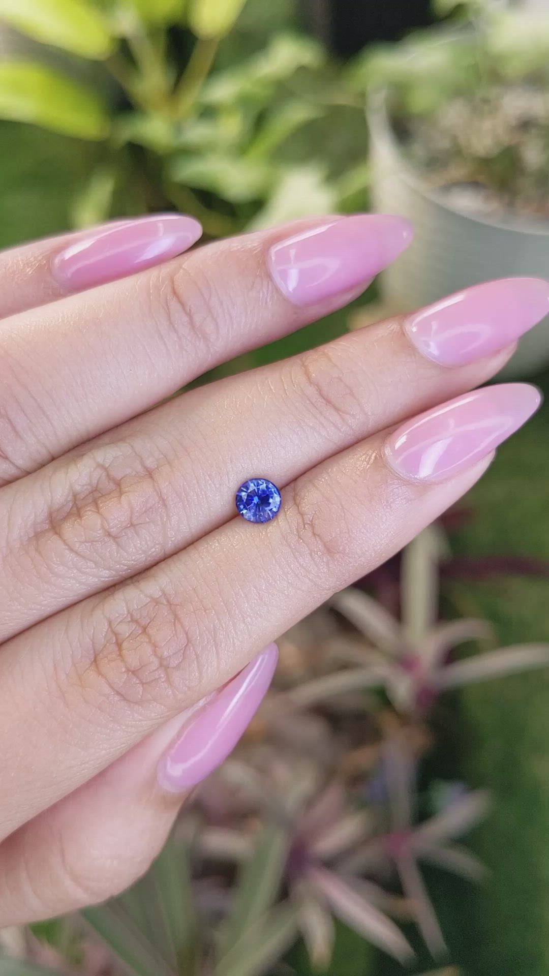 0.59 Ct. Blue Sapphire from Ceylon (Sri Lanka) Size Video