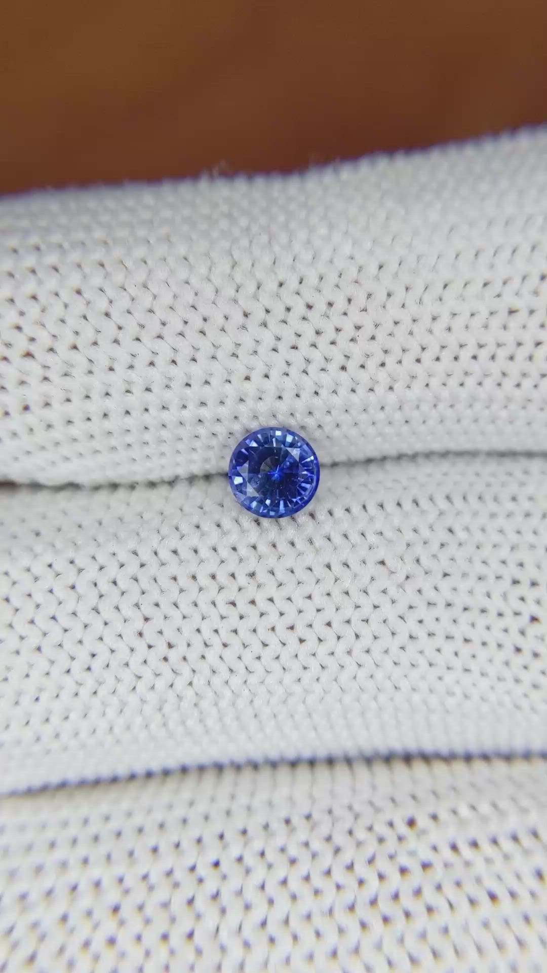 0.59 Ct. Blue Sapphire from Ceylon (Sri Lanka) Size Video