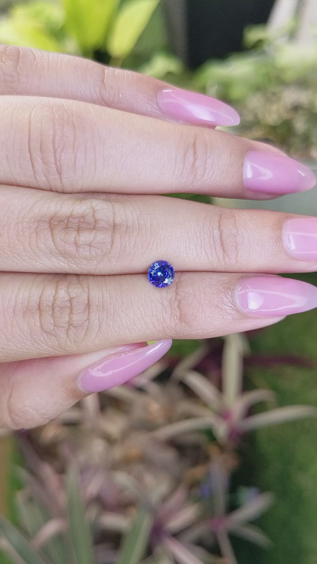 0.60 Ct. Blue Sapphire from Ceylon (Sri Lanka) Size Video