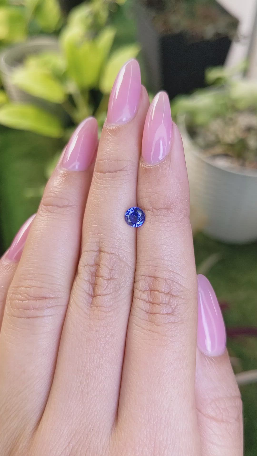 0.66 Ct. Blue Sapphire from Ceylon (Sri Lanka) Size Video