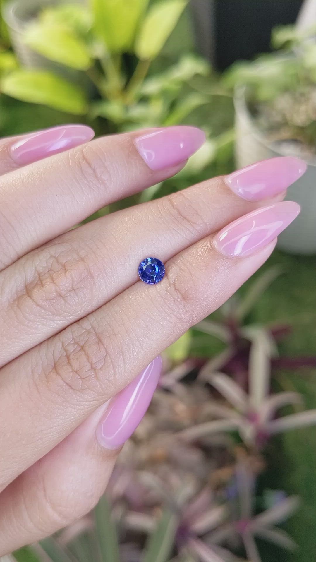 0.66 Ct. Blue Sapphire from Ceylon (Sri Lanka) Size Video