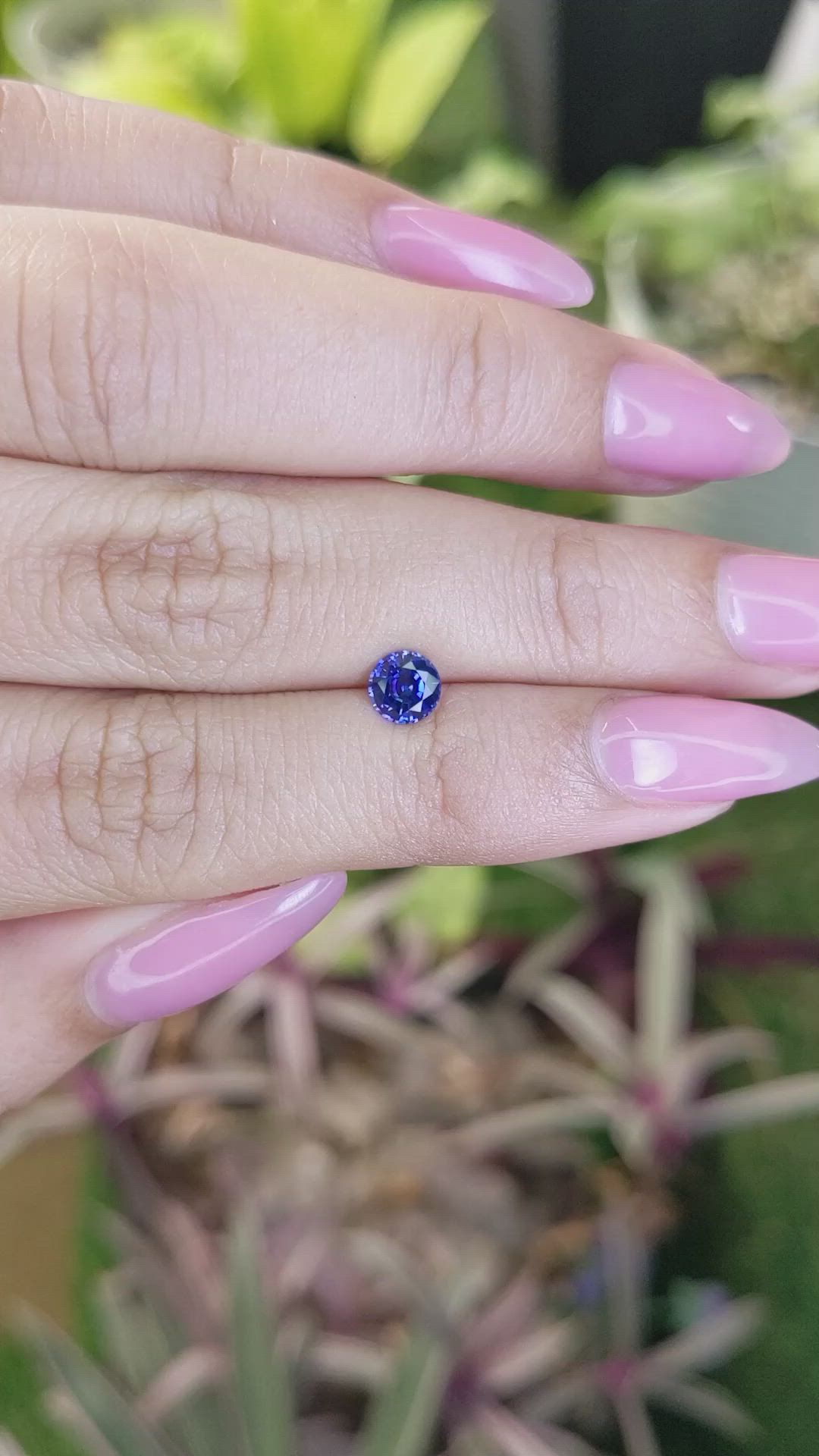 0.66 Ct. Blue Sapphire from Ceylon (Sri Lanka) Size Video