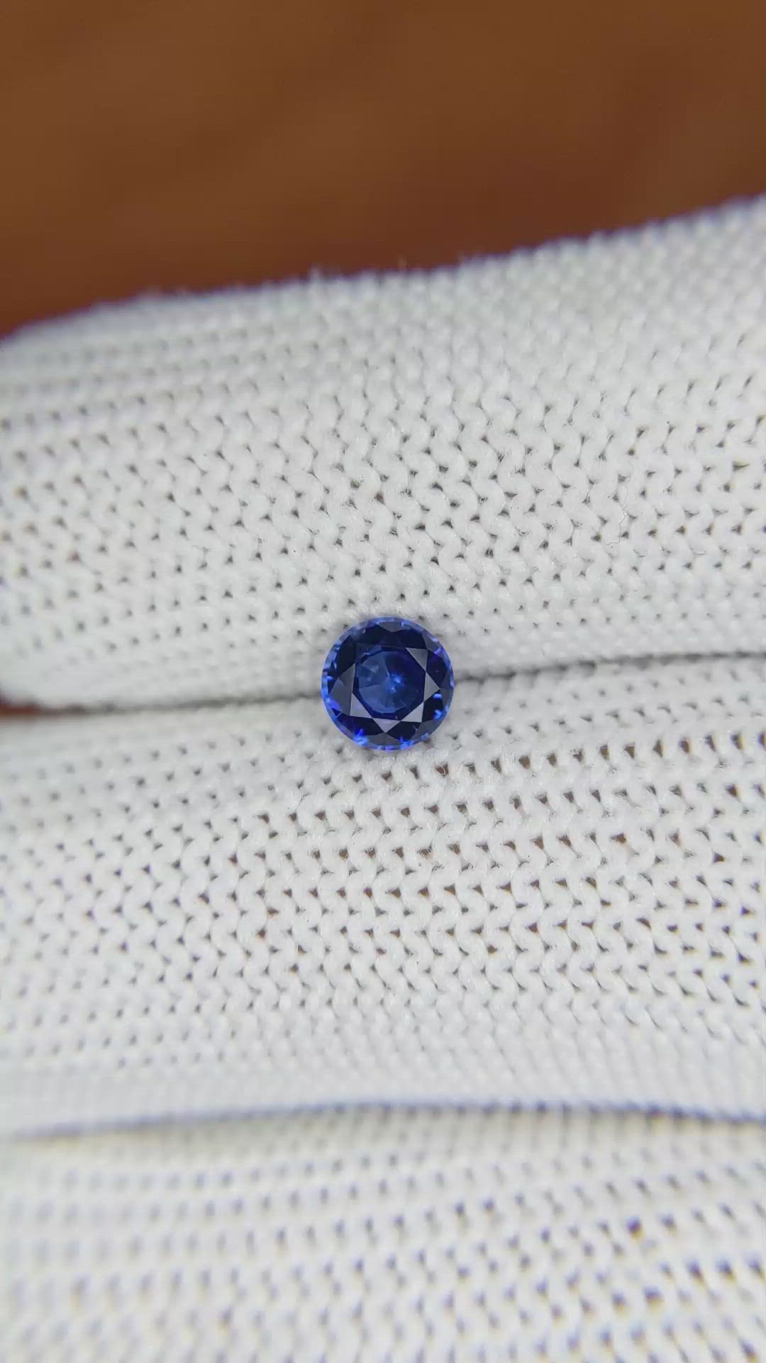 0.66 Ct. Blue Sapphire from Ceylon (Sri Lanka) Size Video