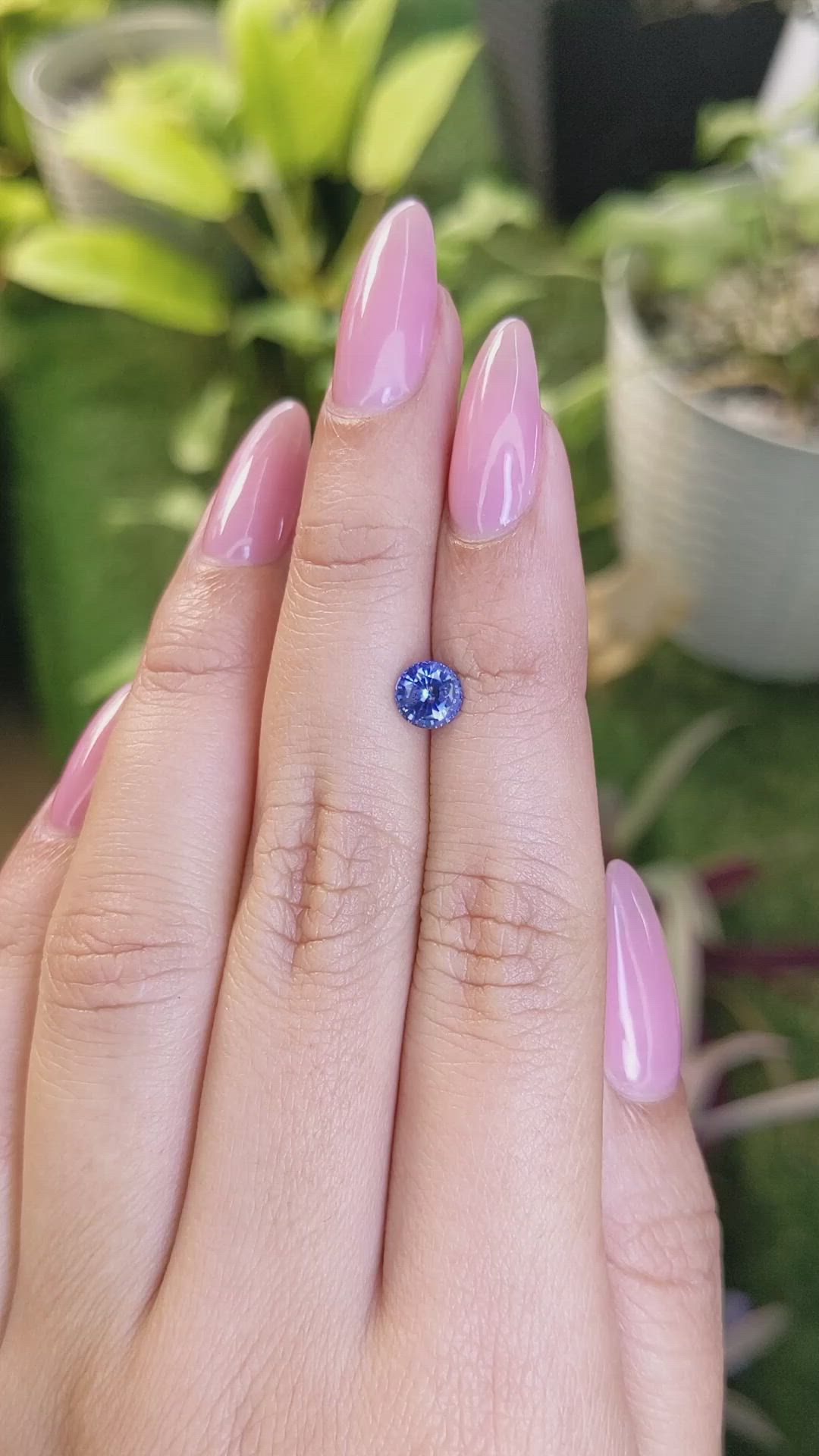 0.87 Ct. Blue Sapphire from Ceylon (Sri Lanka) Size Video