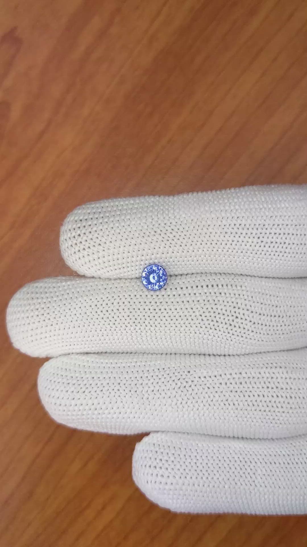0.76 Ct. Blue Sapphire from Ceylon (Sri Lanka) Size Video