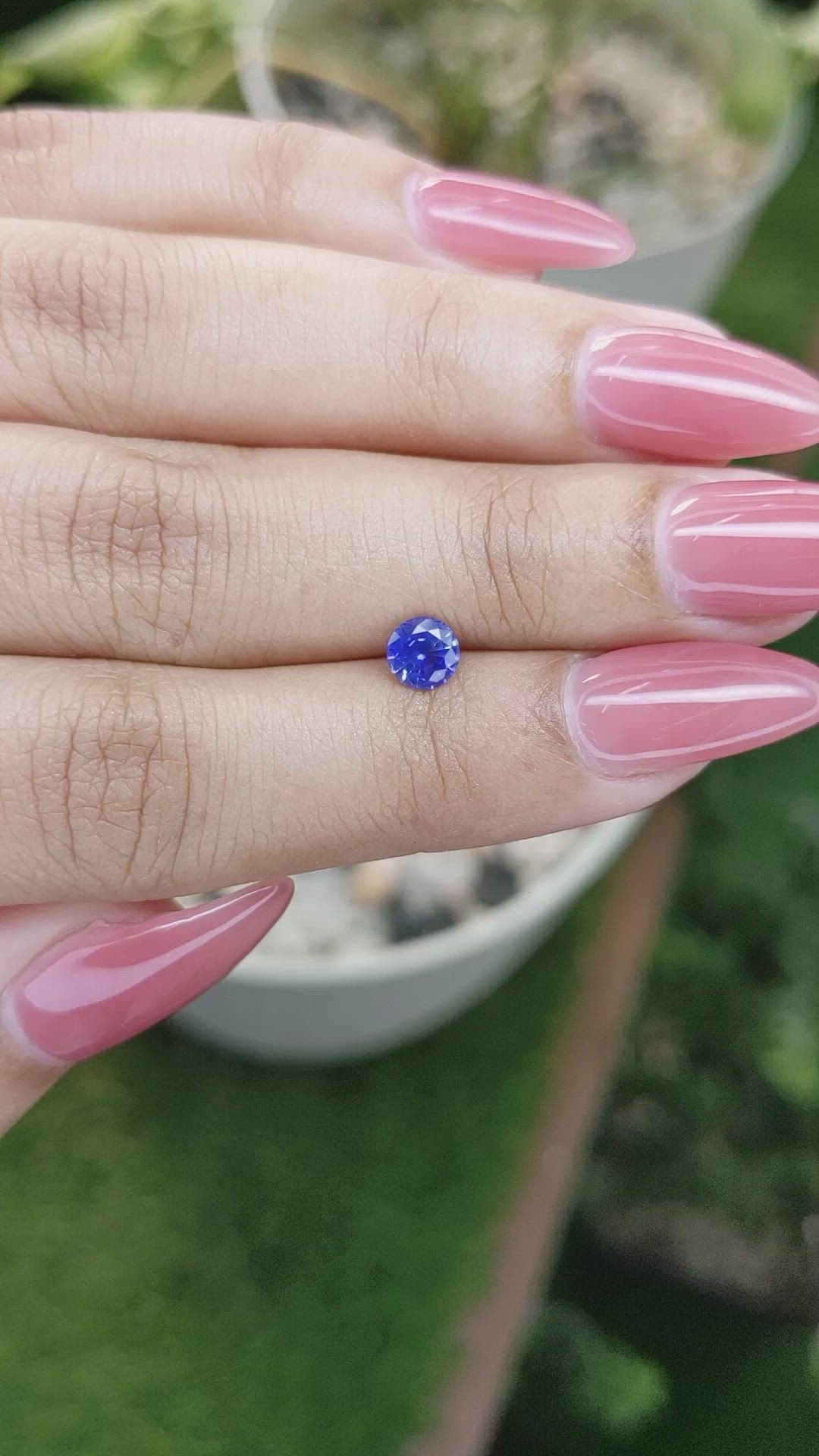 0.61 Ct. Blue Sapphire from Ceylon (Sri Lanka) Size Video
